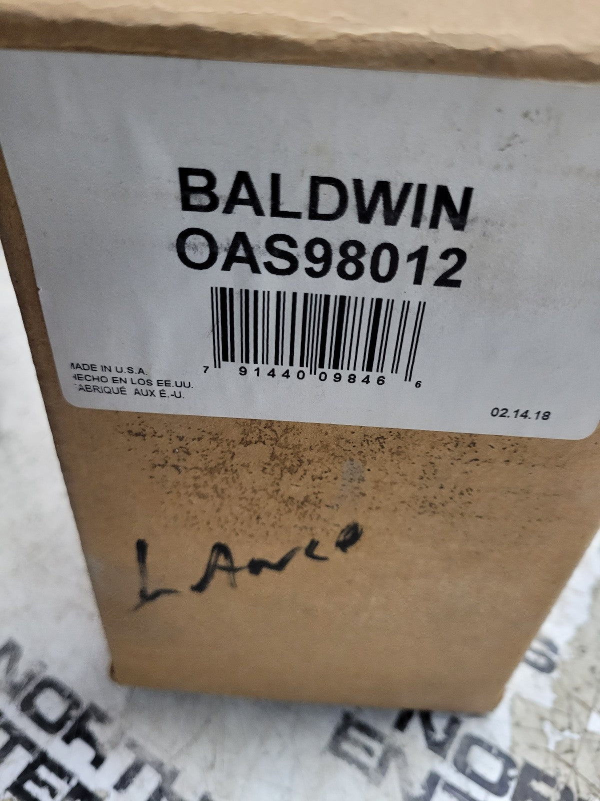 OAS98012 BALDWIN ENGINE OIL SEPARATOR FILTER