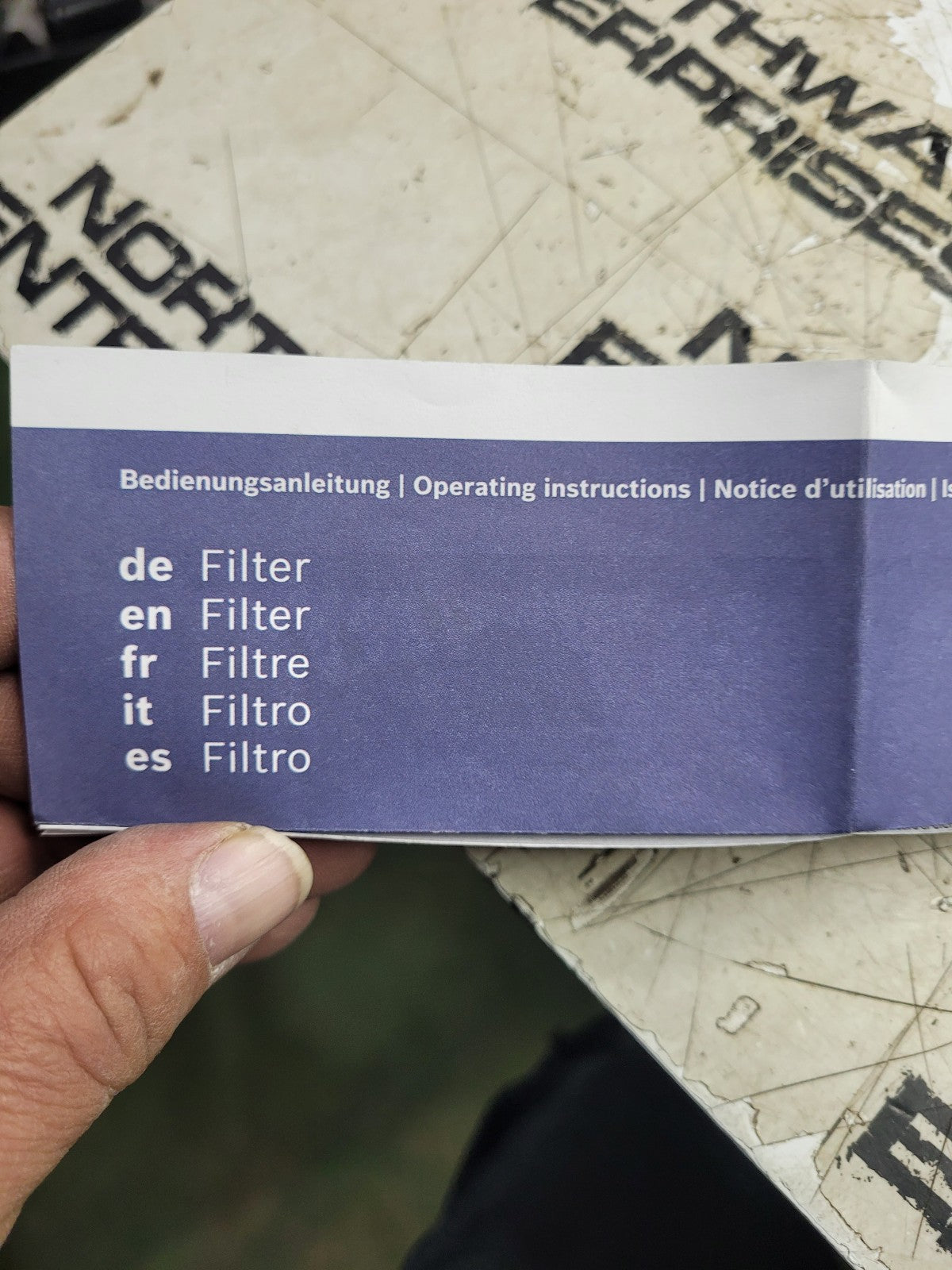AGCO PART NUMBER 72652760 FILTER