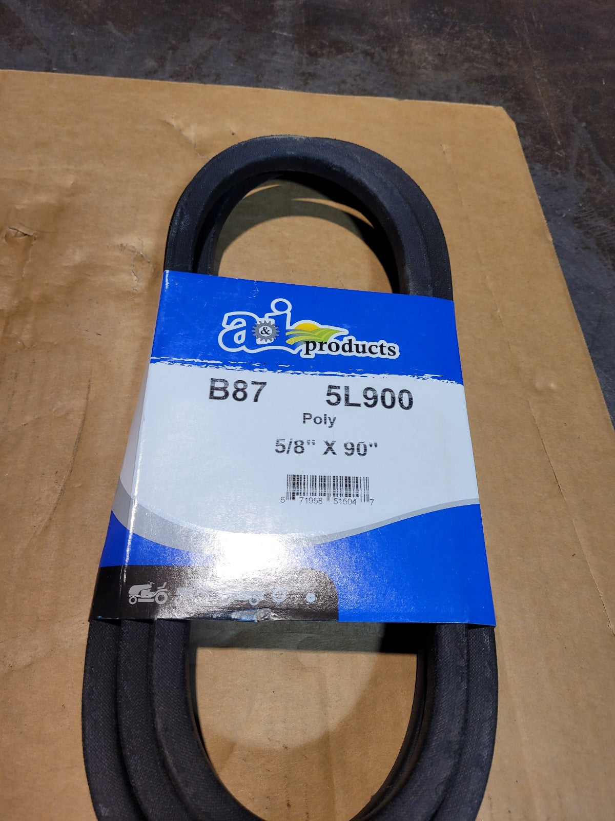 B87 or 5L900 5/8 x 90in V-Belt