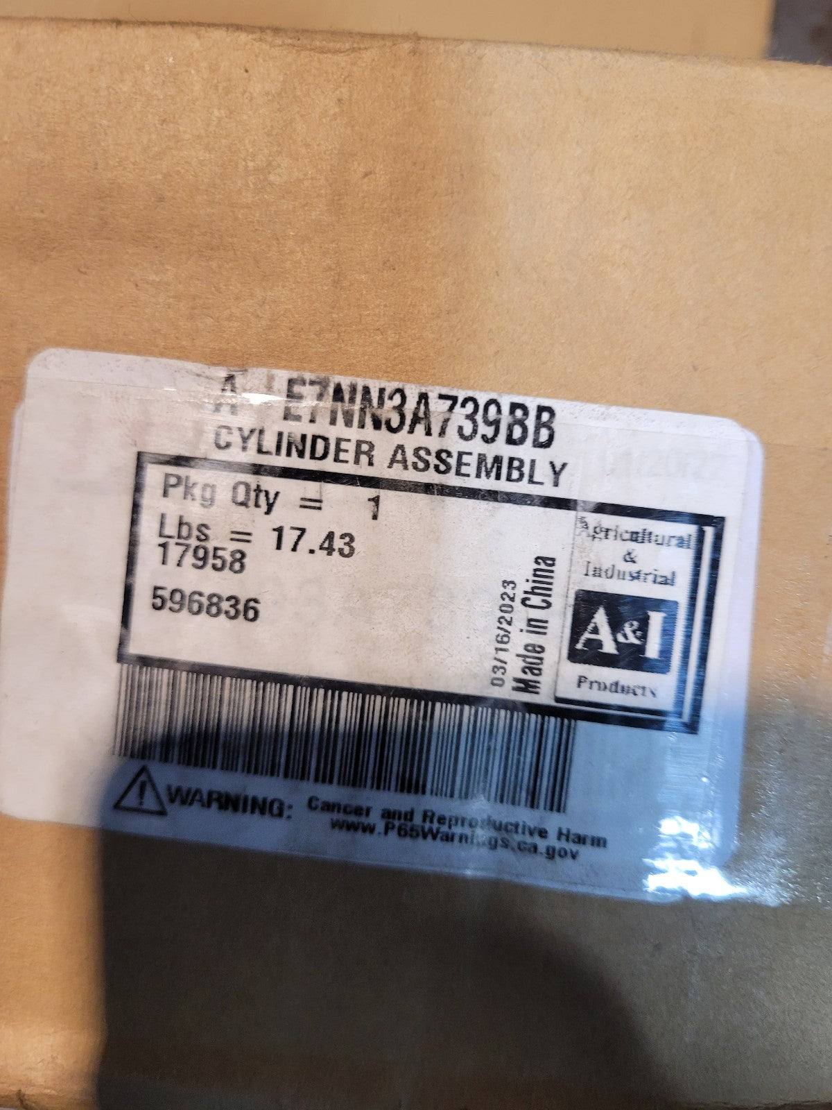 A&I A-E7NN3A739BB CYLINDER ASSEMBLY 83981561 Power Steering Cylinder 3230 3430