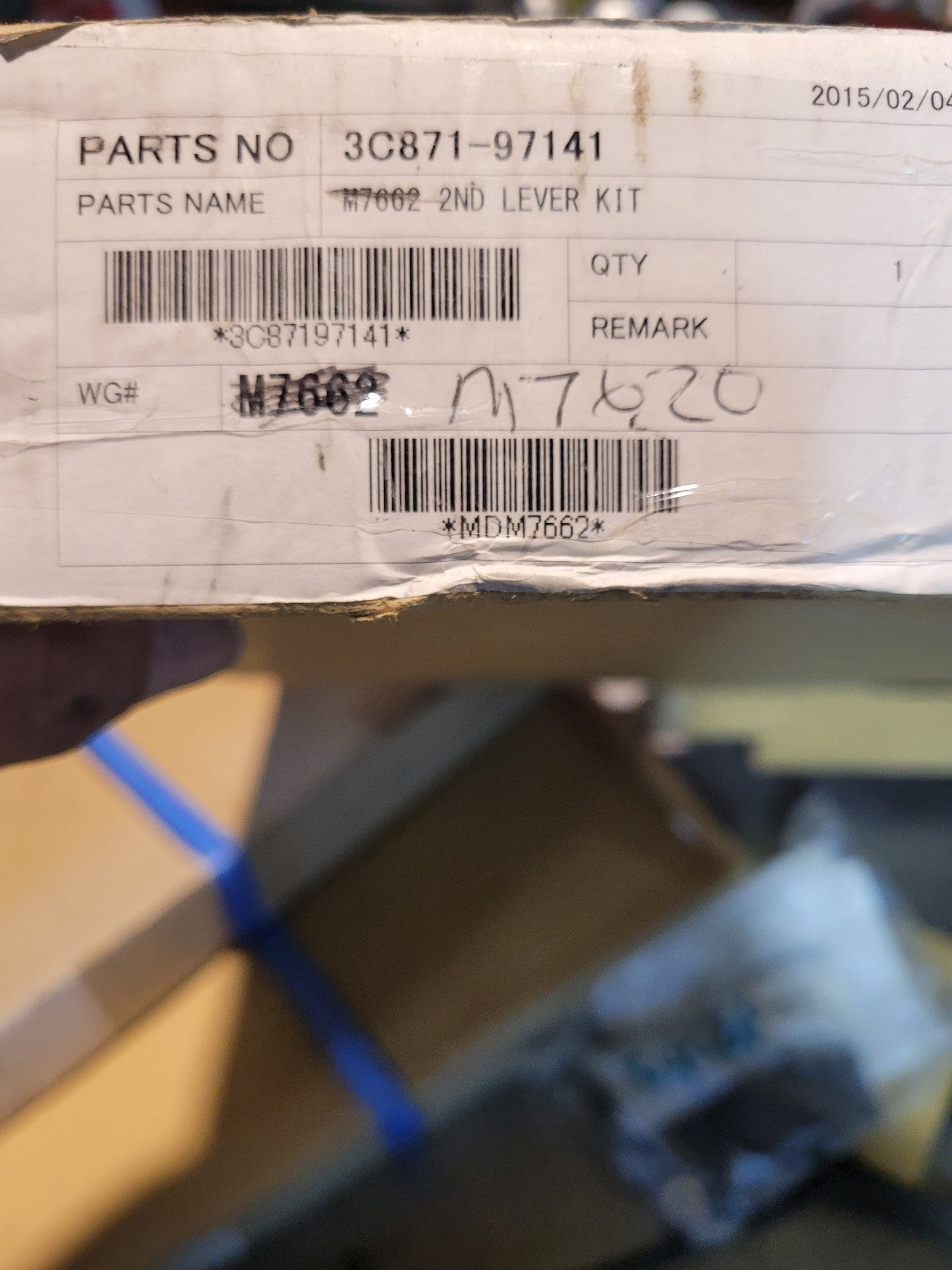 3C871-97141 KUBOTA 2ND LEVER KIT 3C87197141 M7620