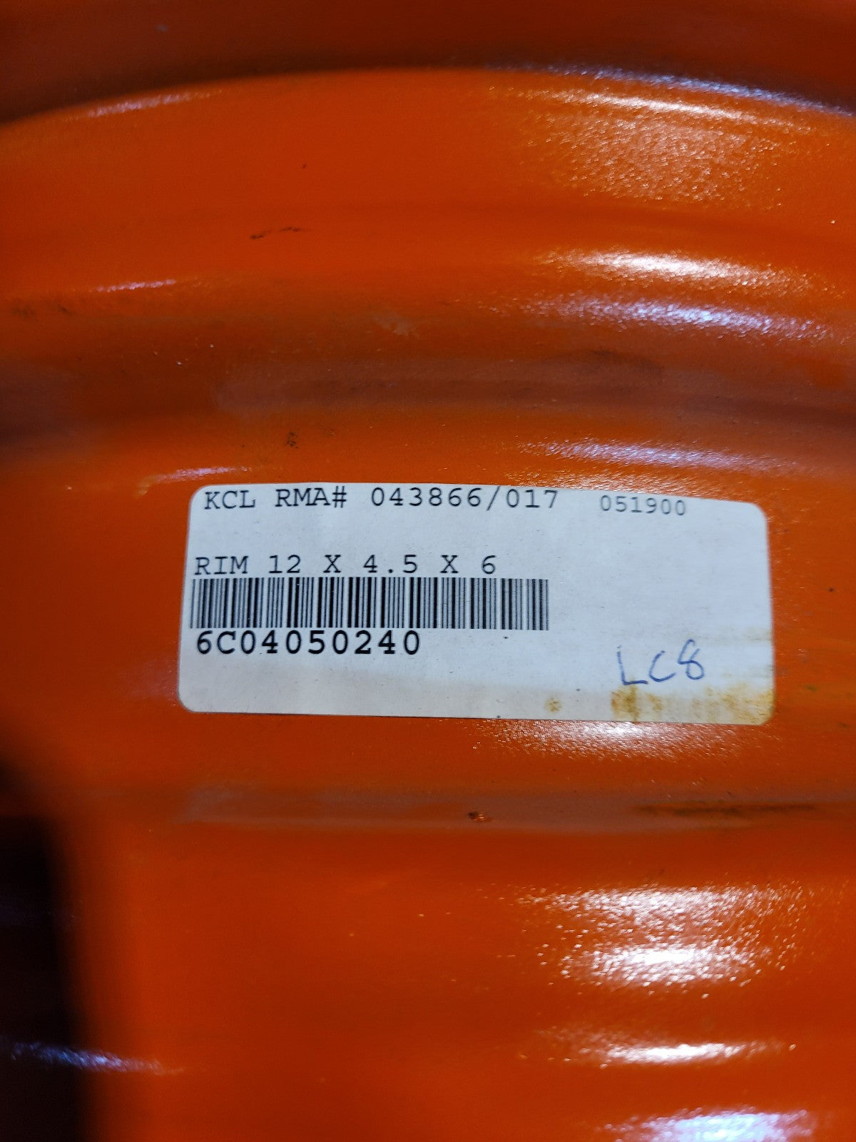 KUBOTA 6C040-50240 WHEEL, 12X4.5X6 RIM 6 BOLT