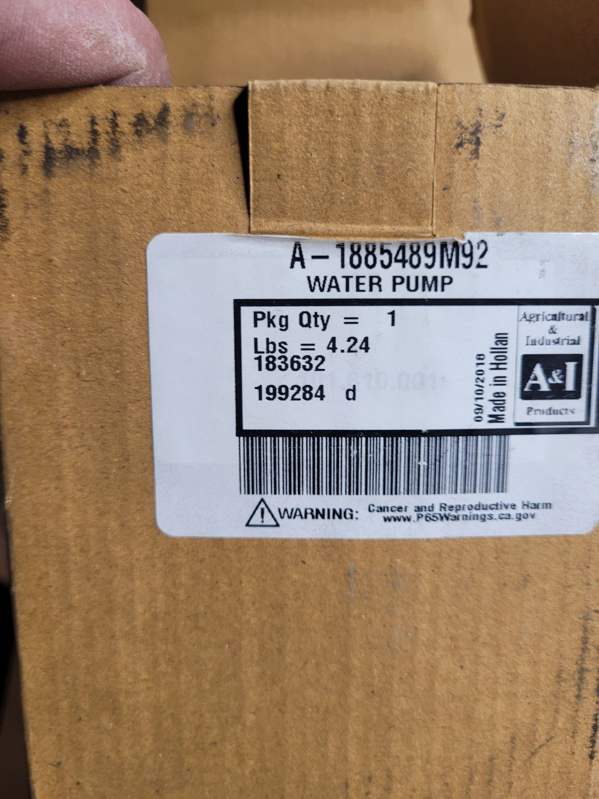 A-1885489M92 For Massey Ferguson WATER PUMP TEA20 TED20 TEF20 TO35 135