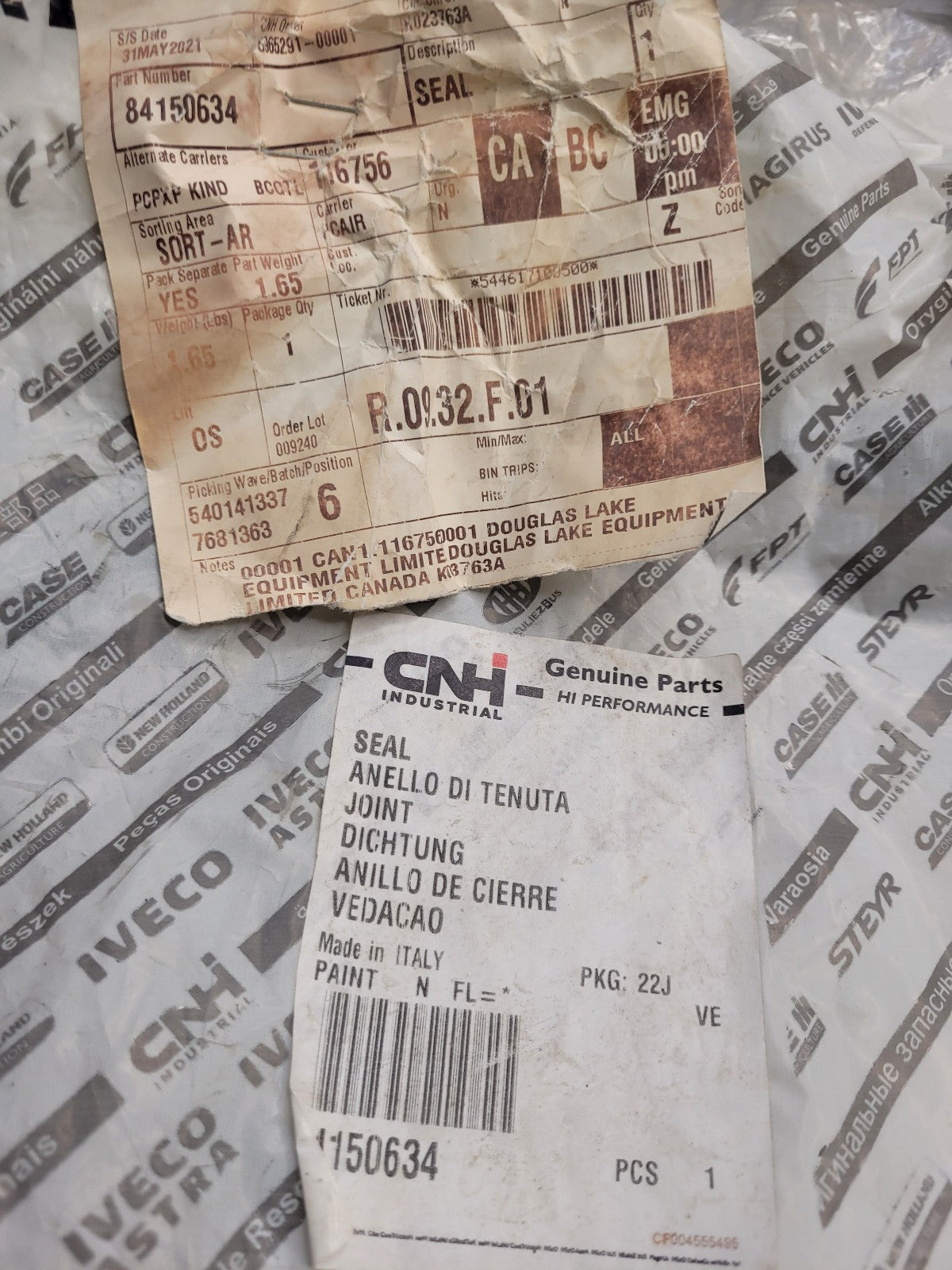 84150634 CNH SEAL RING Product replaces 384297A1 8603562 87743208