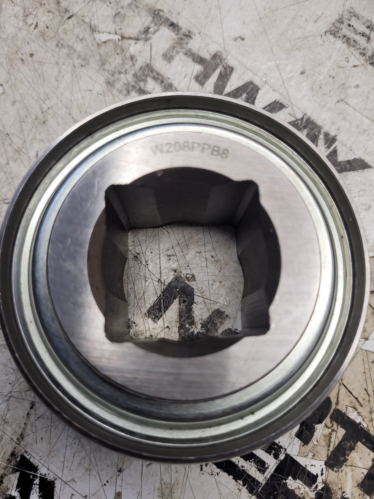 W208PPB8 Disc Harrow Ball Bearing [1-1/8" Square Bore x 80 mm OD