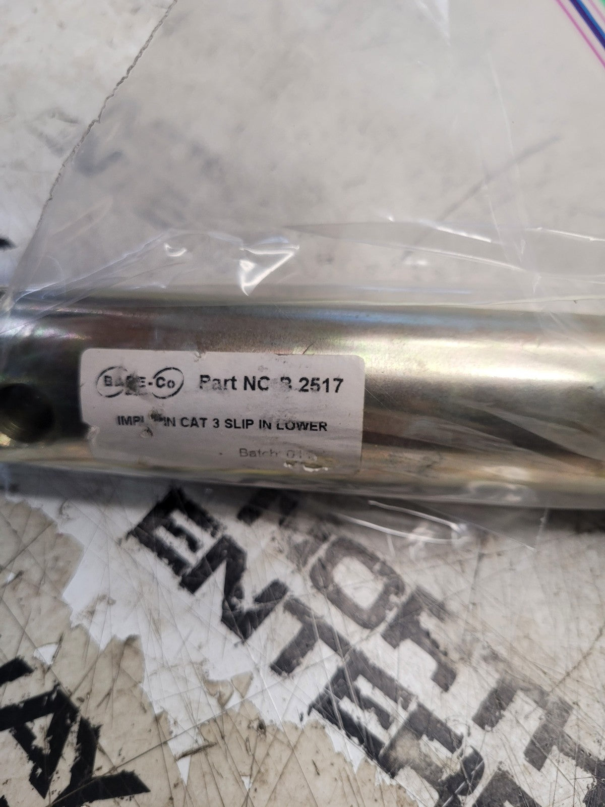 Bare-Co B2517 slip in lower mounting pin 17/16" (36.5MM) to suit CAT 3 linkage