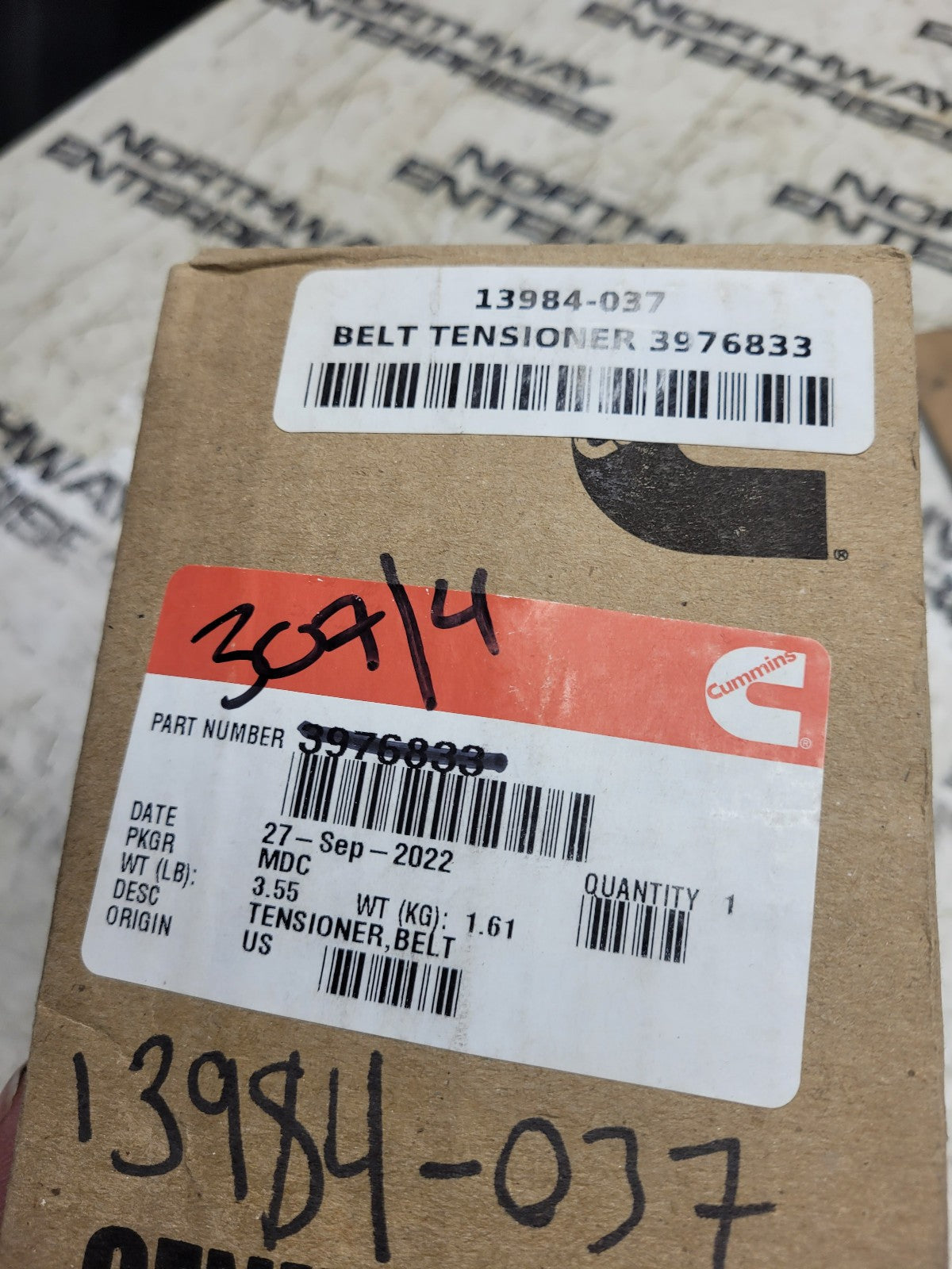 NEW OEM CUMMINS 3976833 BELT TENSIONER XTREME PN 13984-037