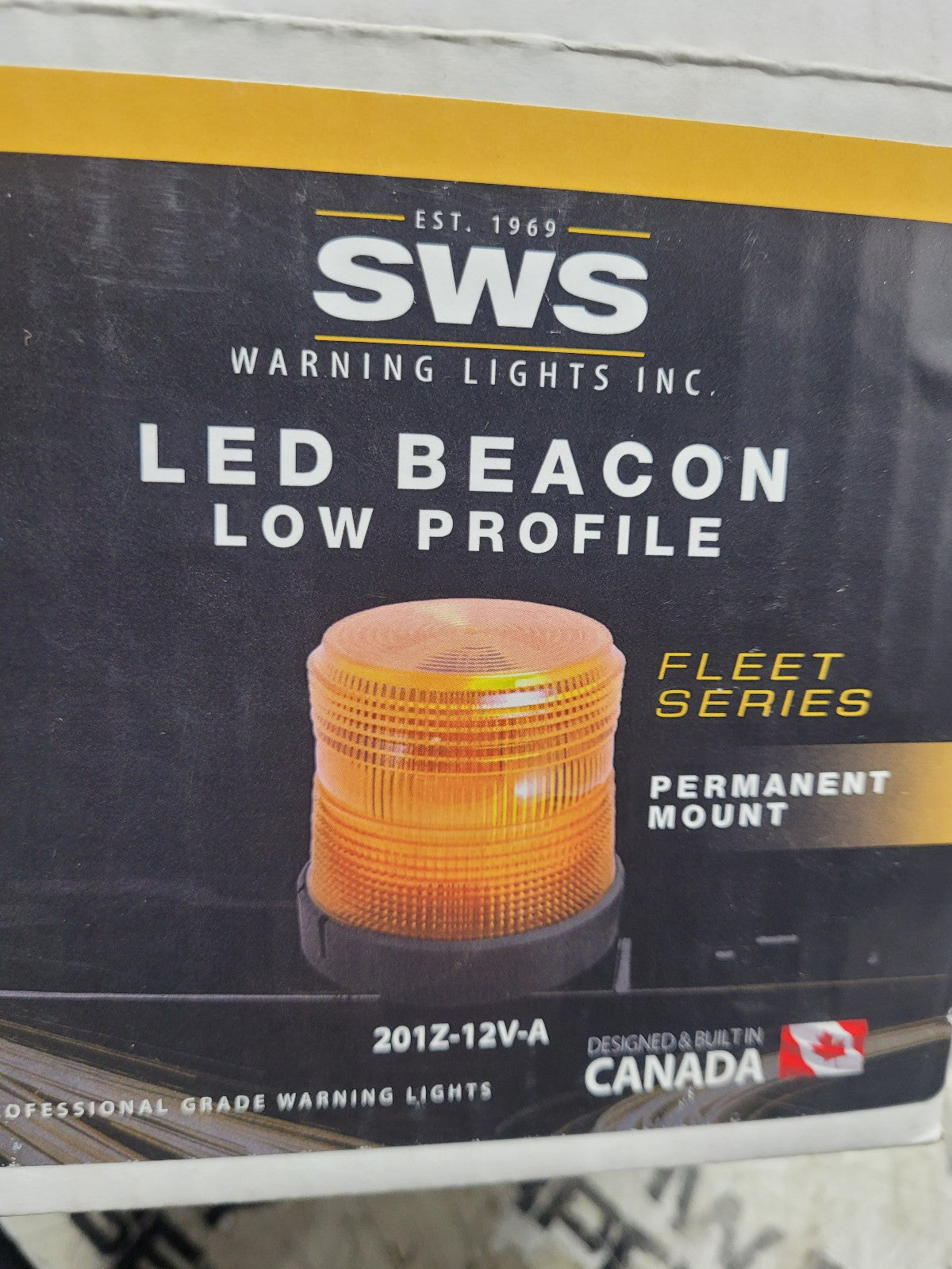 NEW SWS 201Z-12V-A LED BEACON LOW PROFILE PERMANENT MOUNT