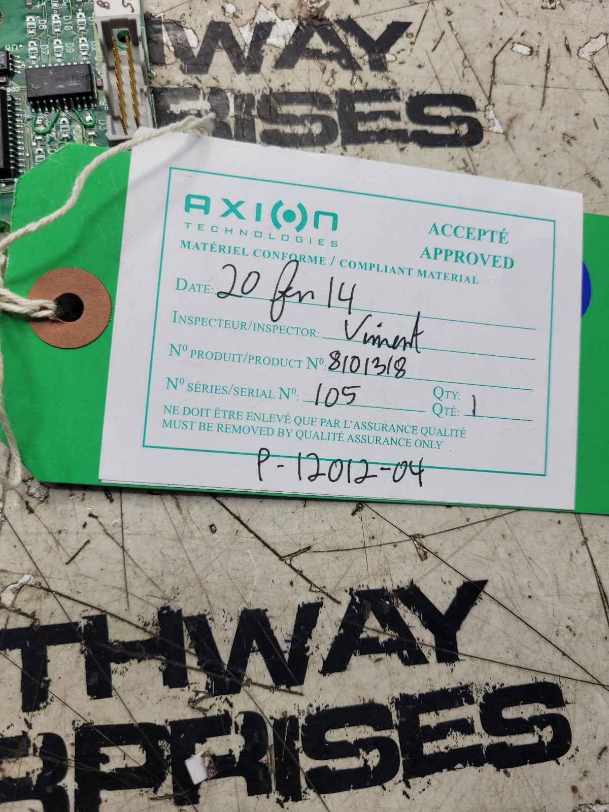 NEW OEM Axion Technologies / Balios P/N 8101318 Board Parts for Bus, Trucks