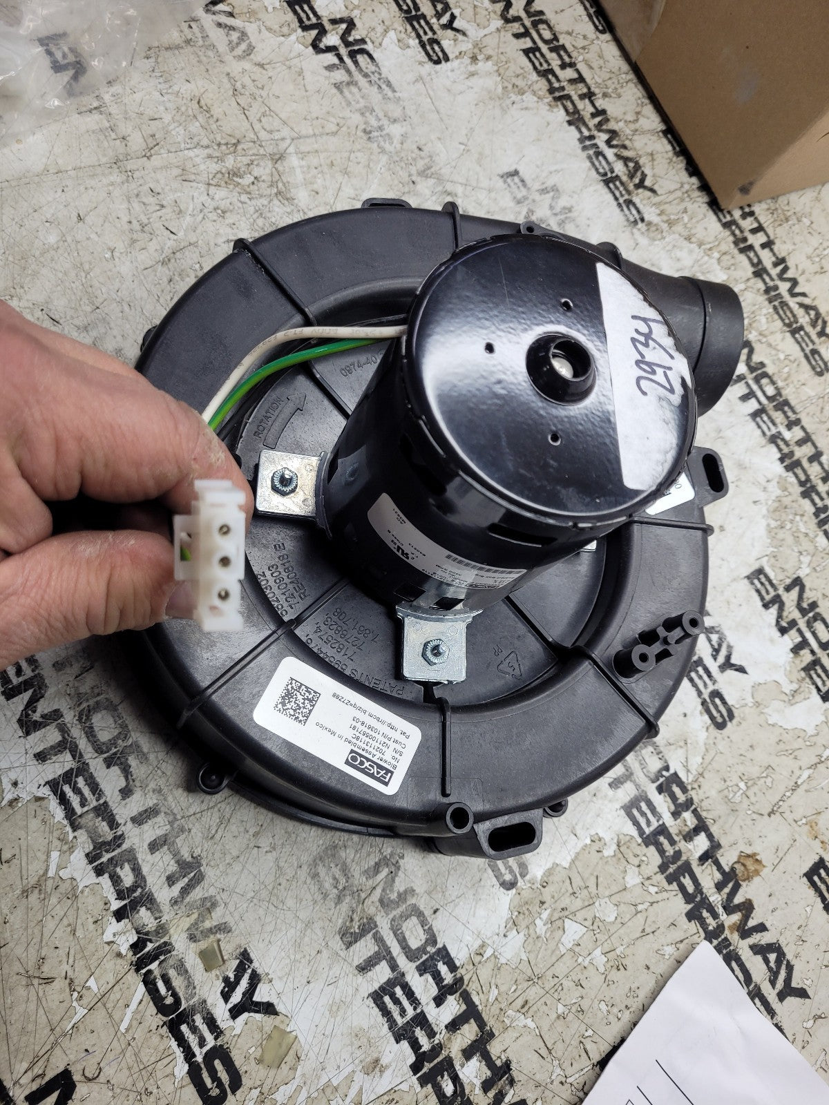 Lennox 93W13 Combustion Blower Assembly Inducer Motor Replaces 93W1301, 73W44, 7