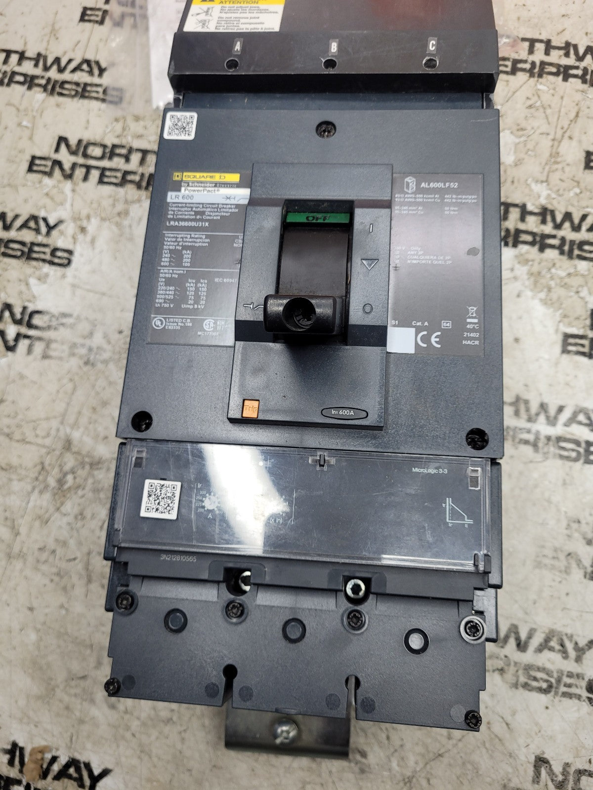LRA36600U31X - Square D - Molded Case Circuit Breaker I-Line Plug-In - 600 Amp