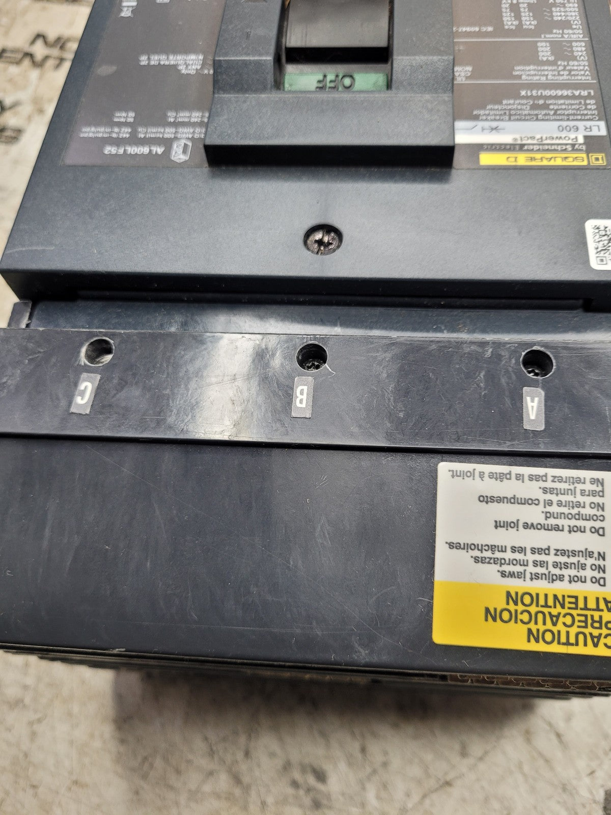 LRA36600U31X - Square D - Molded Case Circuit Breaker I-Line Plug-In - 600 Amp