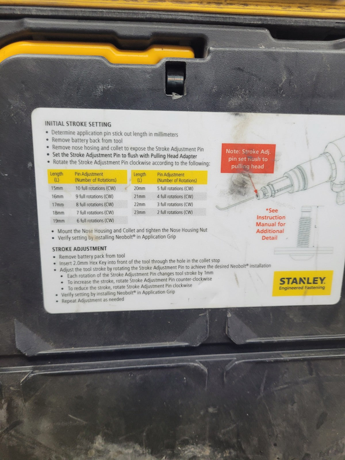 PB2500N STANLEY NeoBolt® PB2500N Cordless Lockbolt Tool