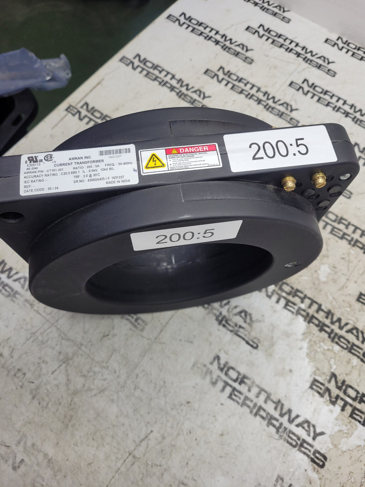 NEW CT101-201 AMRAN SWITCHGEAR STYLE CURRENT TRANSFORMER