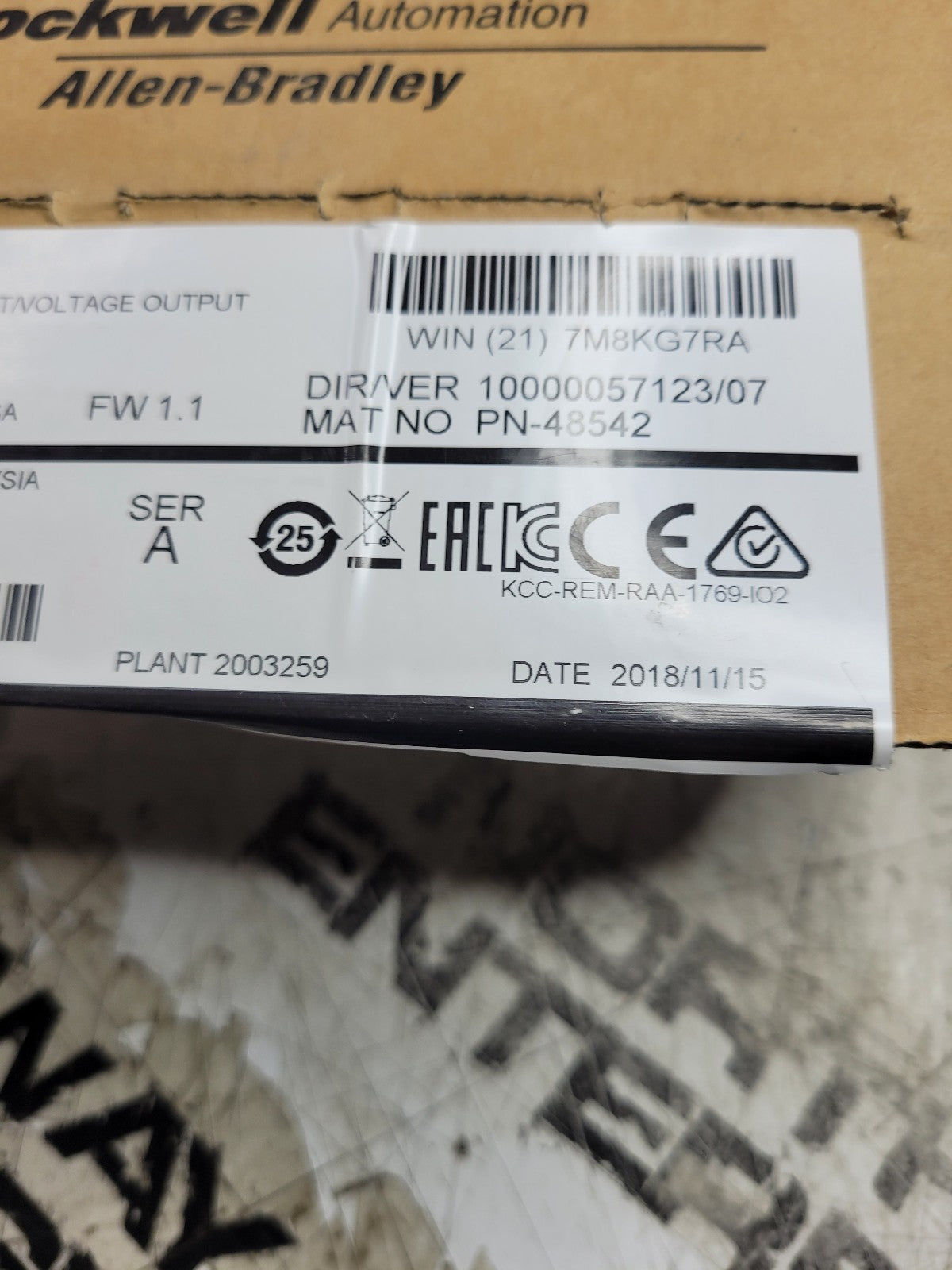 NEW 1769-OF4 SER A CompactLogix Analog Output Module PN-48542 ALLEN BRADLEY