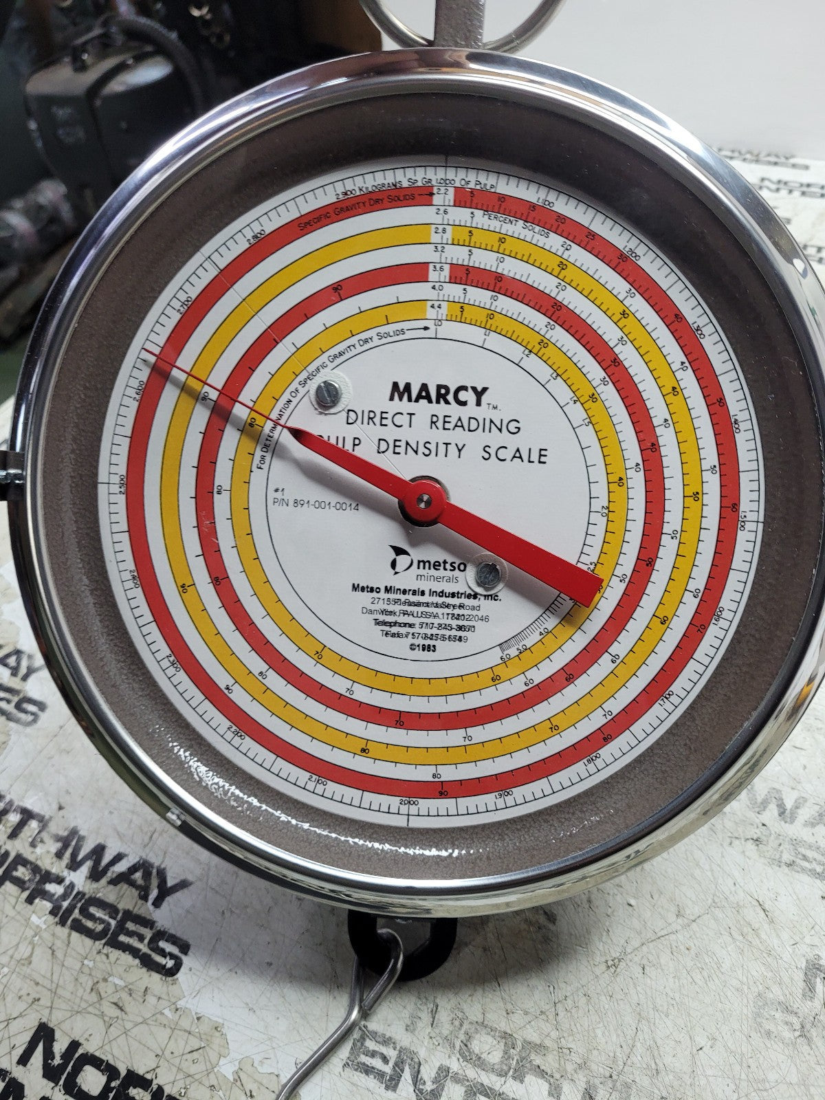NEW 891-001-0014 MARCY DIRECT READING PULP DENSITY SCALE