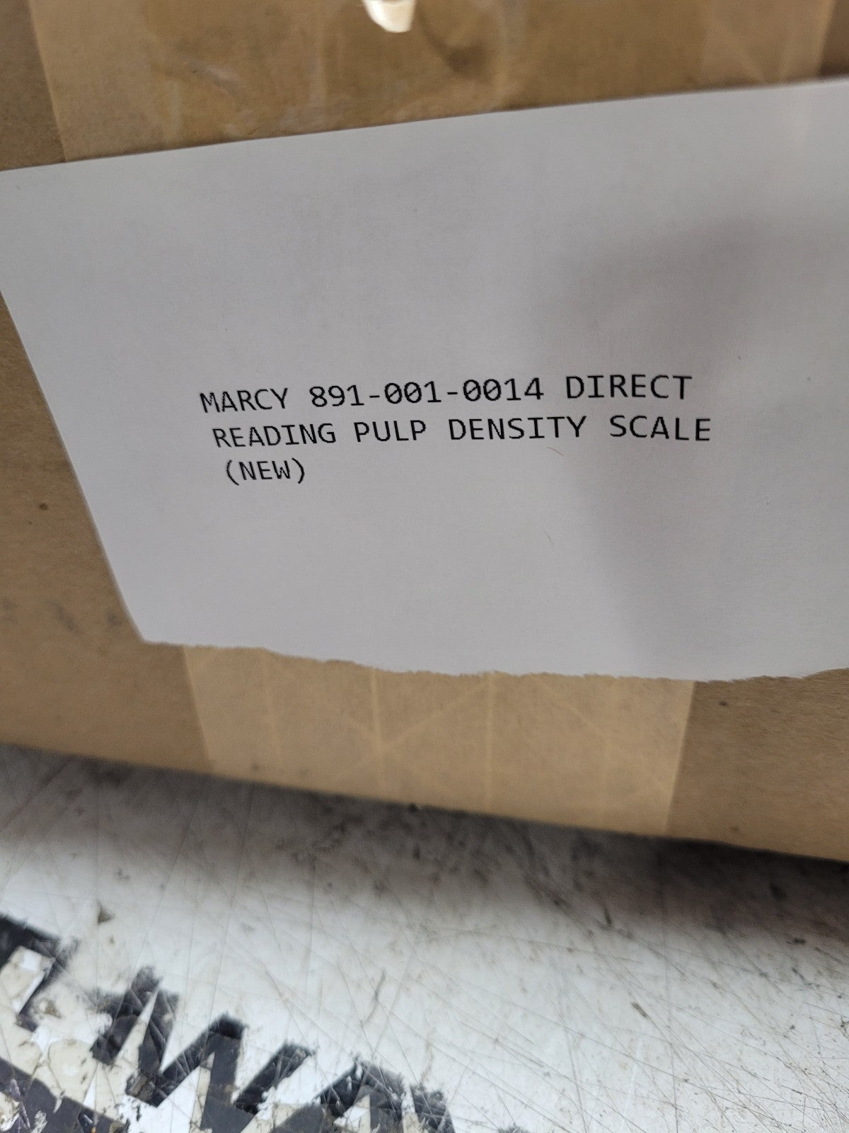 NEW 891-001-0014 MARCY DIRECT READING PULP DENSITY SCALE