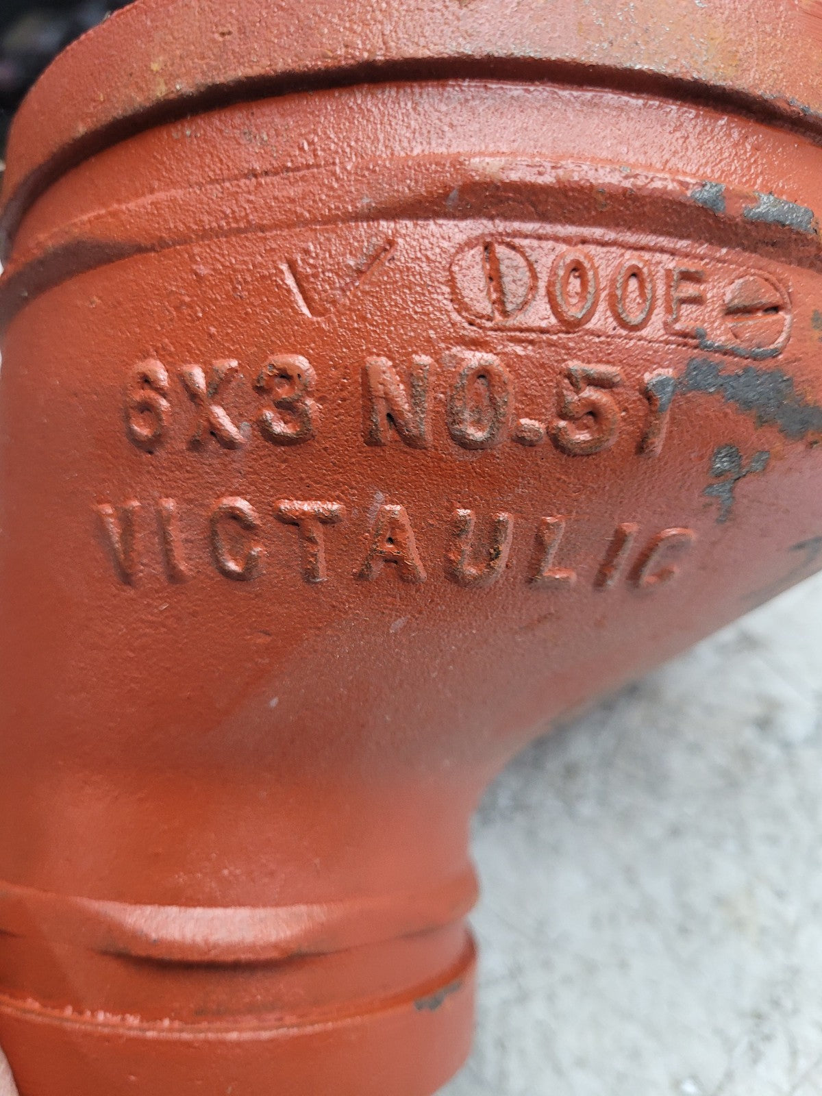 VICTAULIC 6 X 3 NO.51 Eccentric Reducer Grooved End Pipe Fitting
