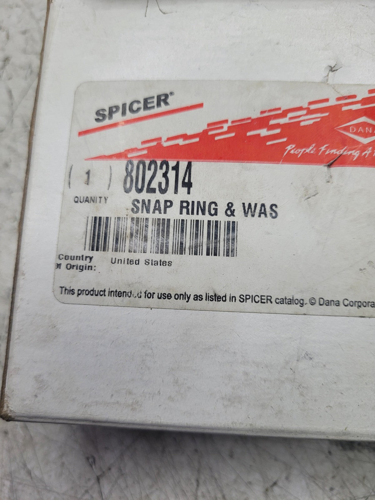 New Dana Spicer 802314 Snap Ring Washer Kit