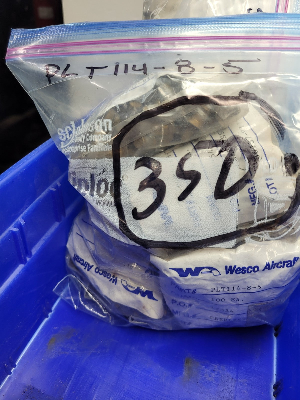 NEW OLD STOCK LOT OF 350 RIVETS PLT114-8-5 NSN 5320-01-251-0952 JO-BOLT