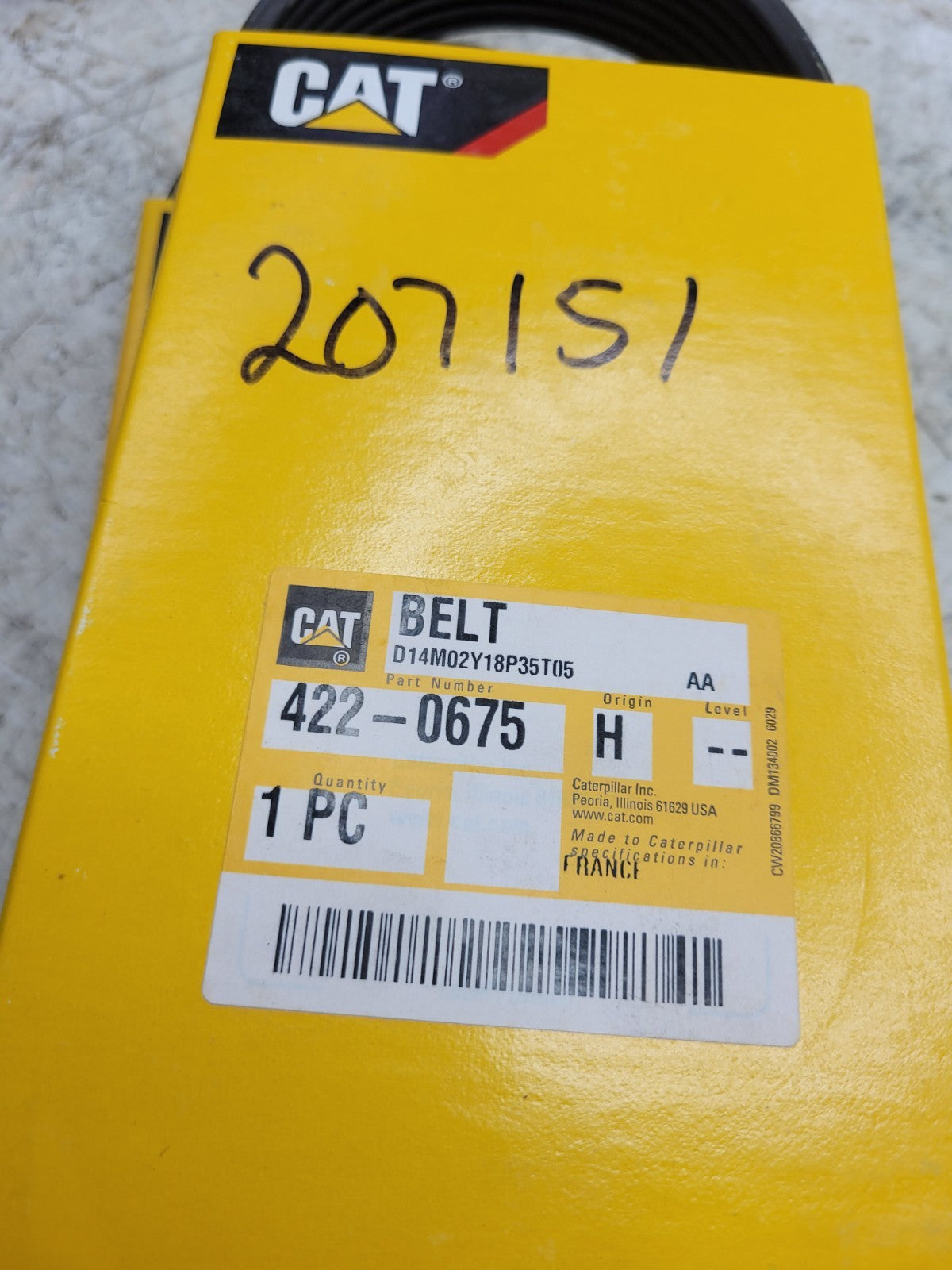 422-0675 CAT CATERPILLAR BELT 4220675