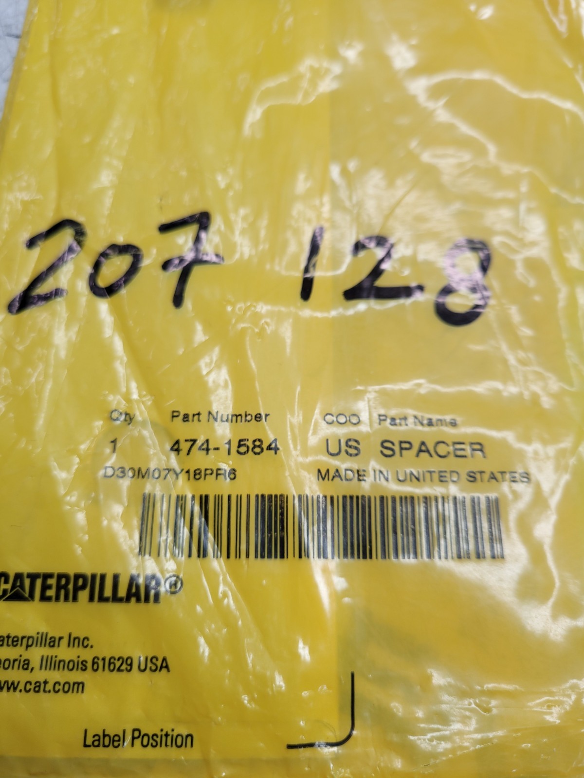 NEW CAT 474-1584 CATERPILLAR 4741584SHIM