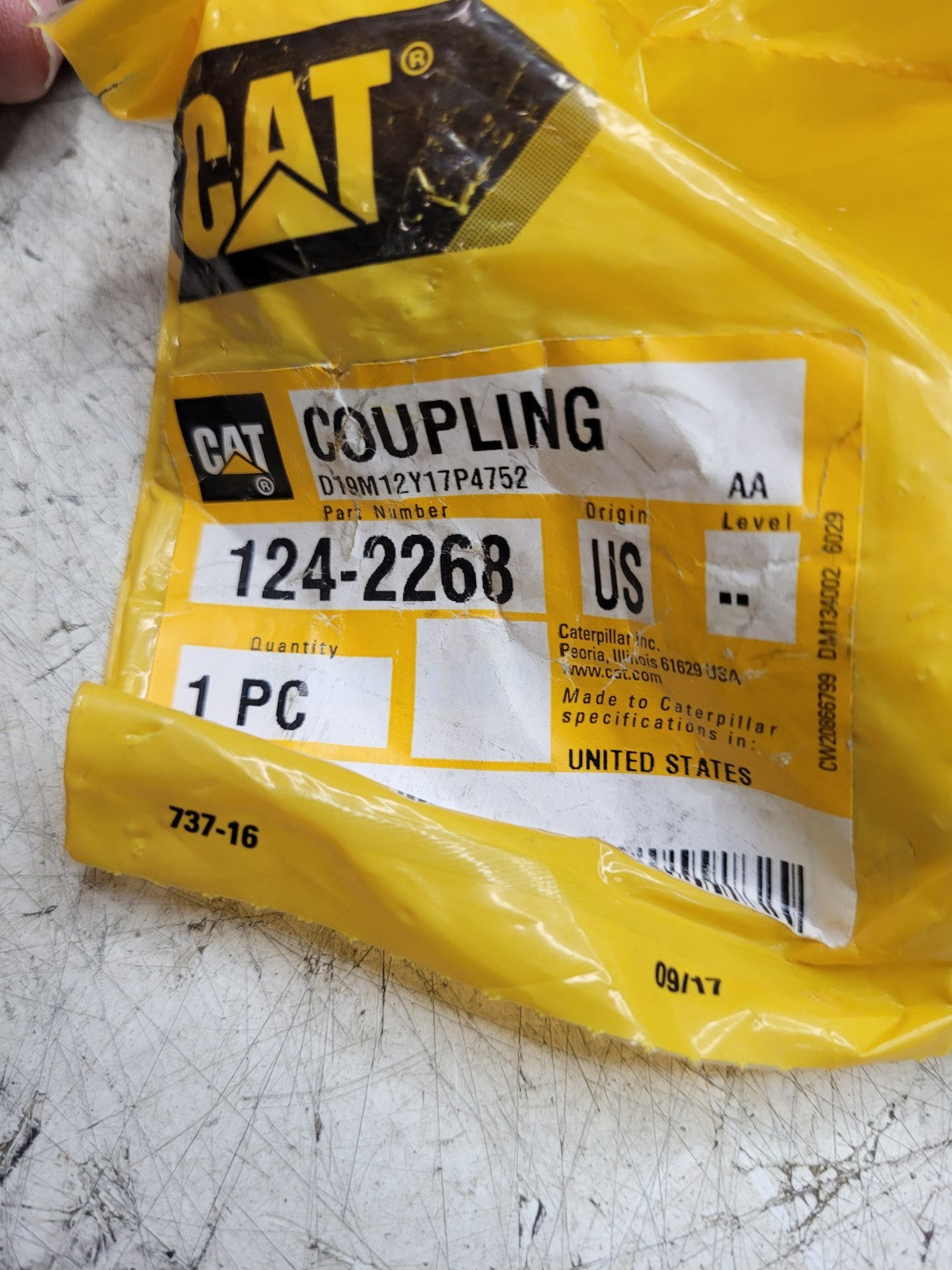 NEW CAT 124-2268 1242268 Hydraulic DIN 45 Degree Female Swivel Fitting M22 X 1.5