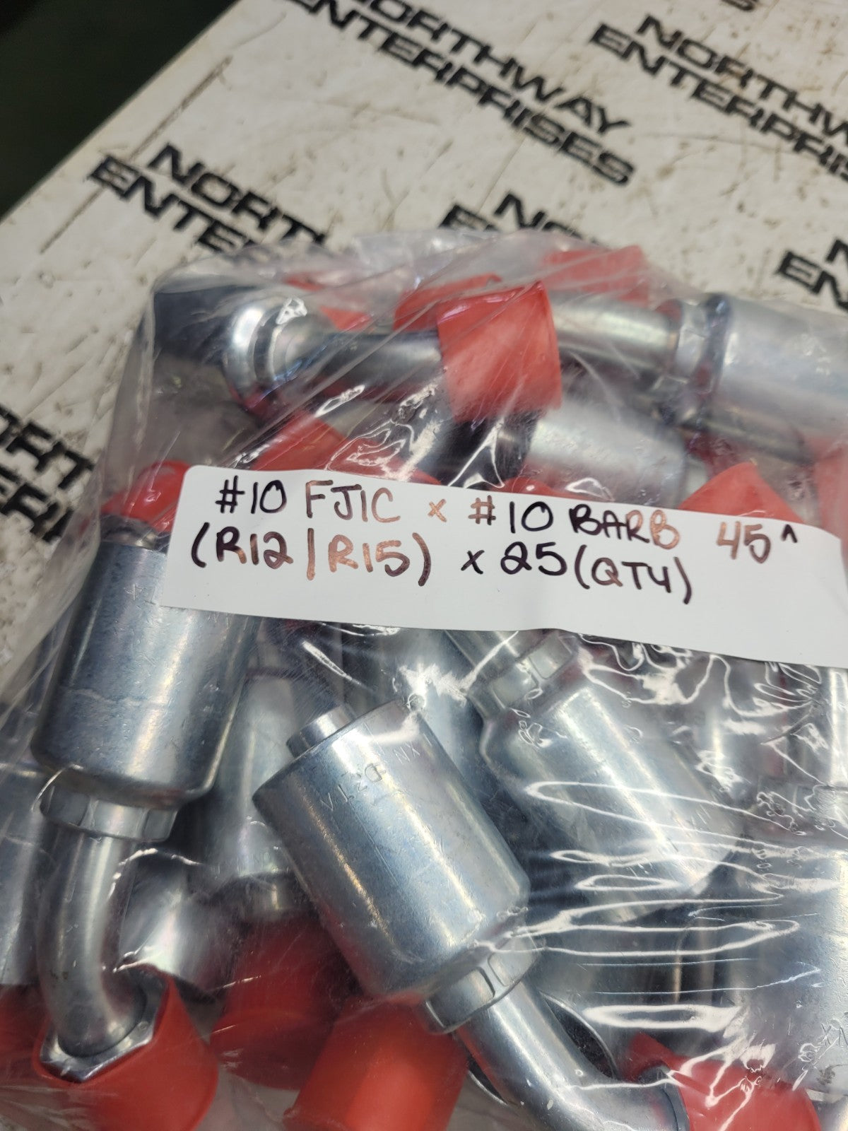 25PC LOT - 397-1941 3971941 #10 FJIC X #10 BARB 45° JIC 45 Degree Female Swivel