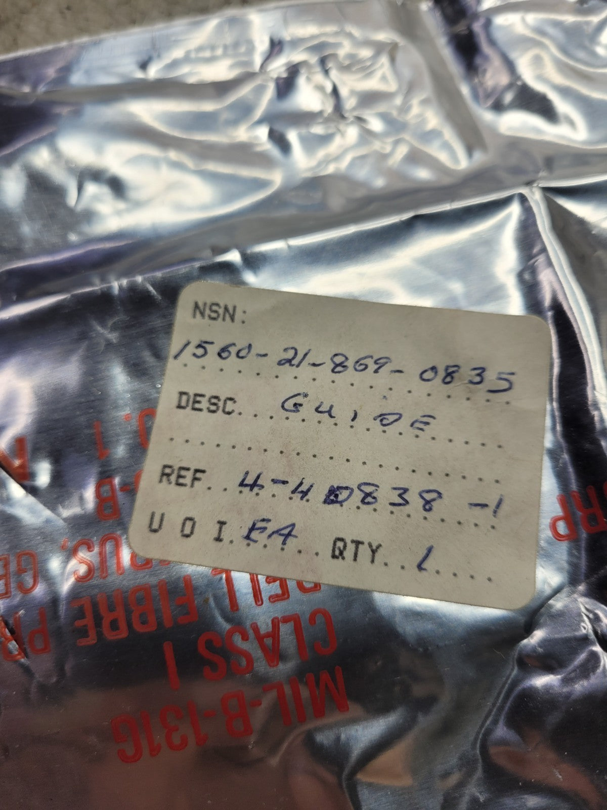NEW OLD STOCK 1560-21-869-0835 GUIDE 1560218690835