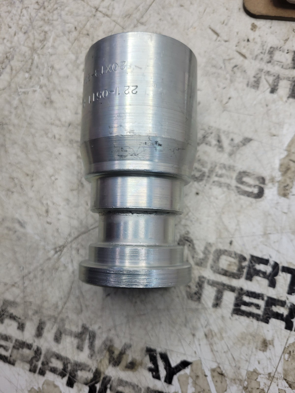 11PC LOT - 221-0511 2210511 #20 CD61 FLANGE 20 BARB Straight Hydraulic Fitting