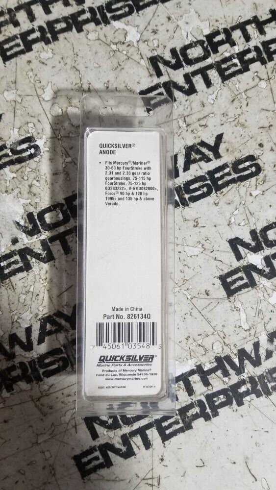 Mercury Mercruiser Quicksilver Oem Part # 826134Q Anode