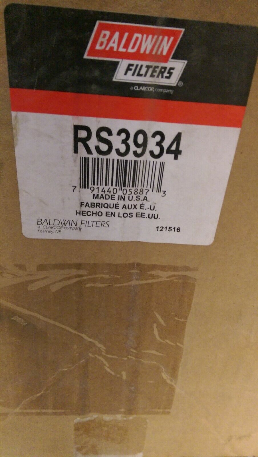 Baldwin RS3934 Radial Seal Outer Air Element