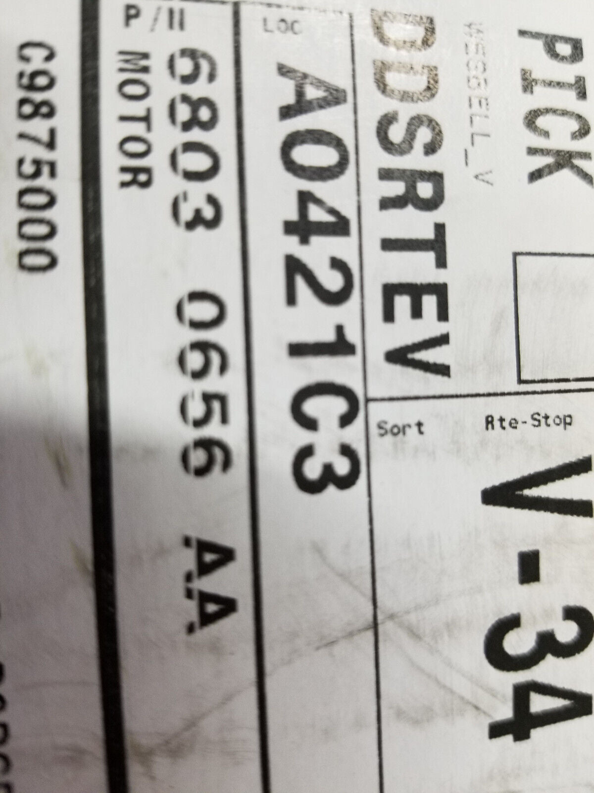 2013 Dodge Caravan Front Right Power Window Motor 68030656AA