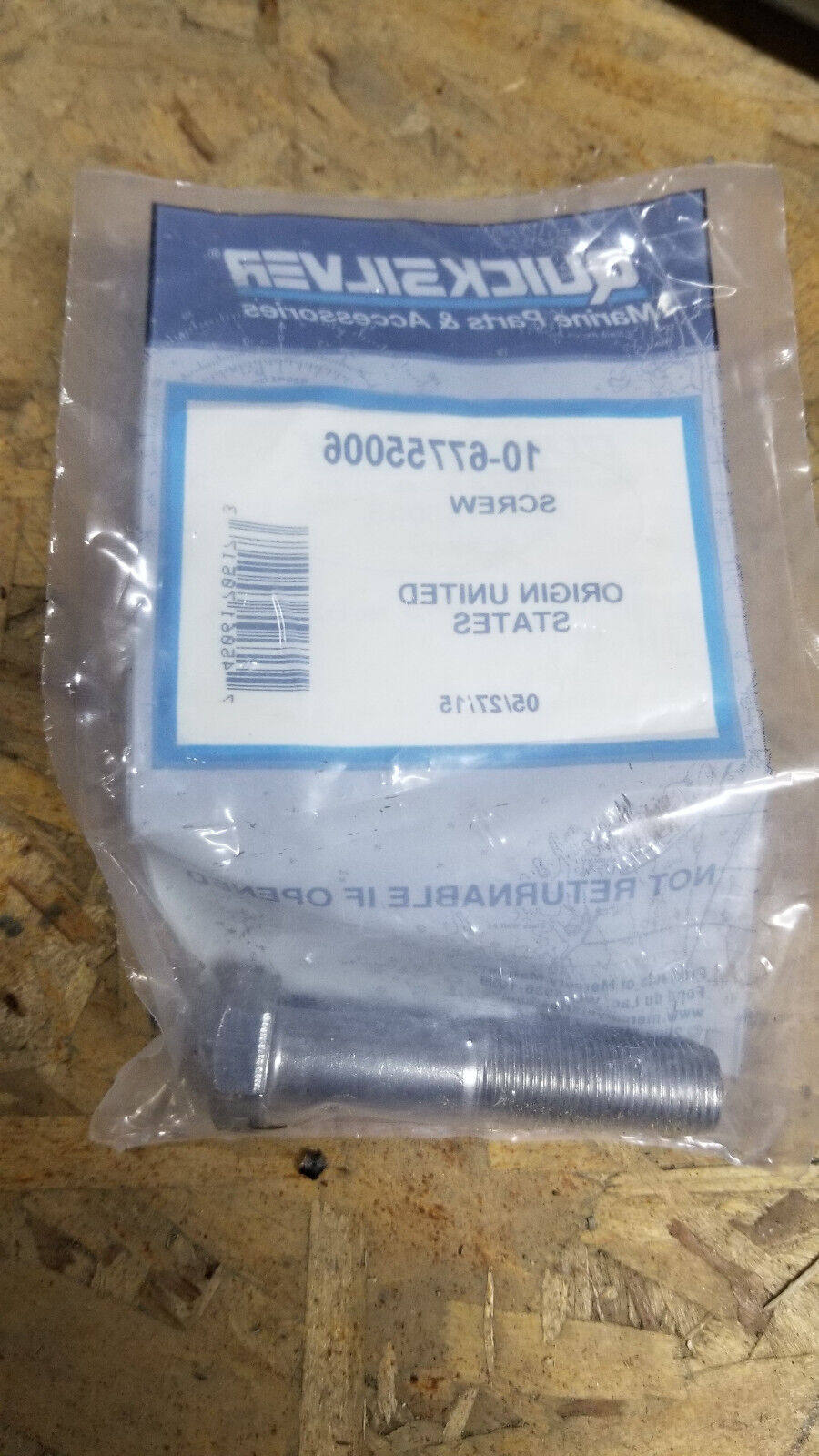 QUICKSILVER 10-67755005 BOLT SCREW