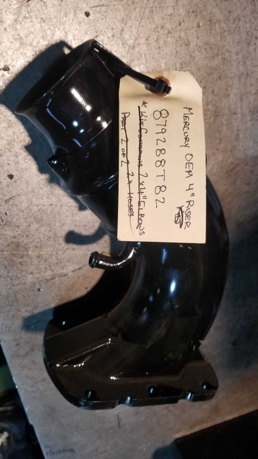 Mercury Boat Exhaust Riser 879288T82 | 4 Inch I/O Sterdrive 8M8027544