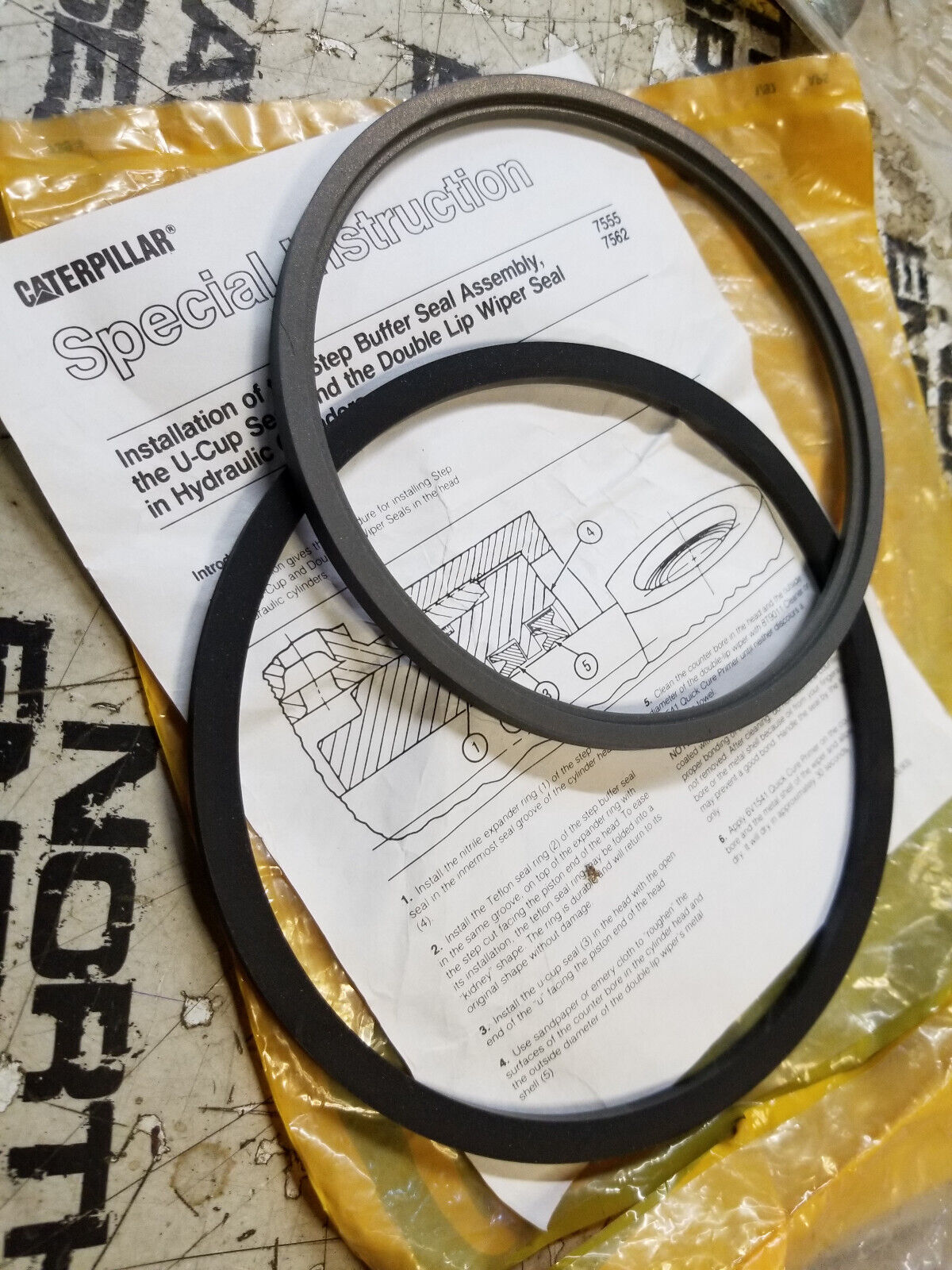 9X-7261 CATERPILLAR SEAL 9X7261 BUFFER SEAL 245D 235B 235C 245B 245 235D