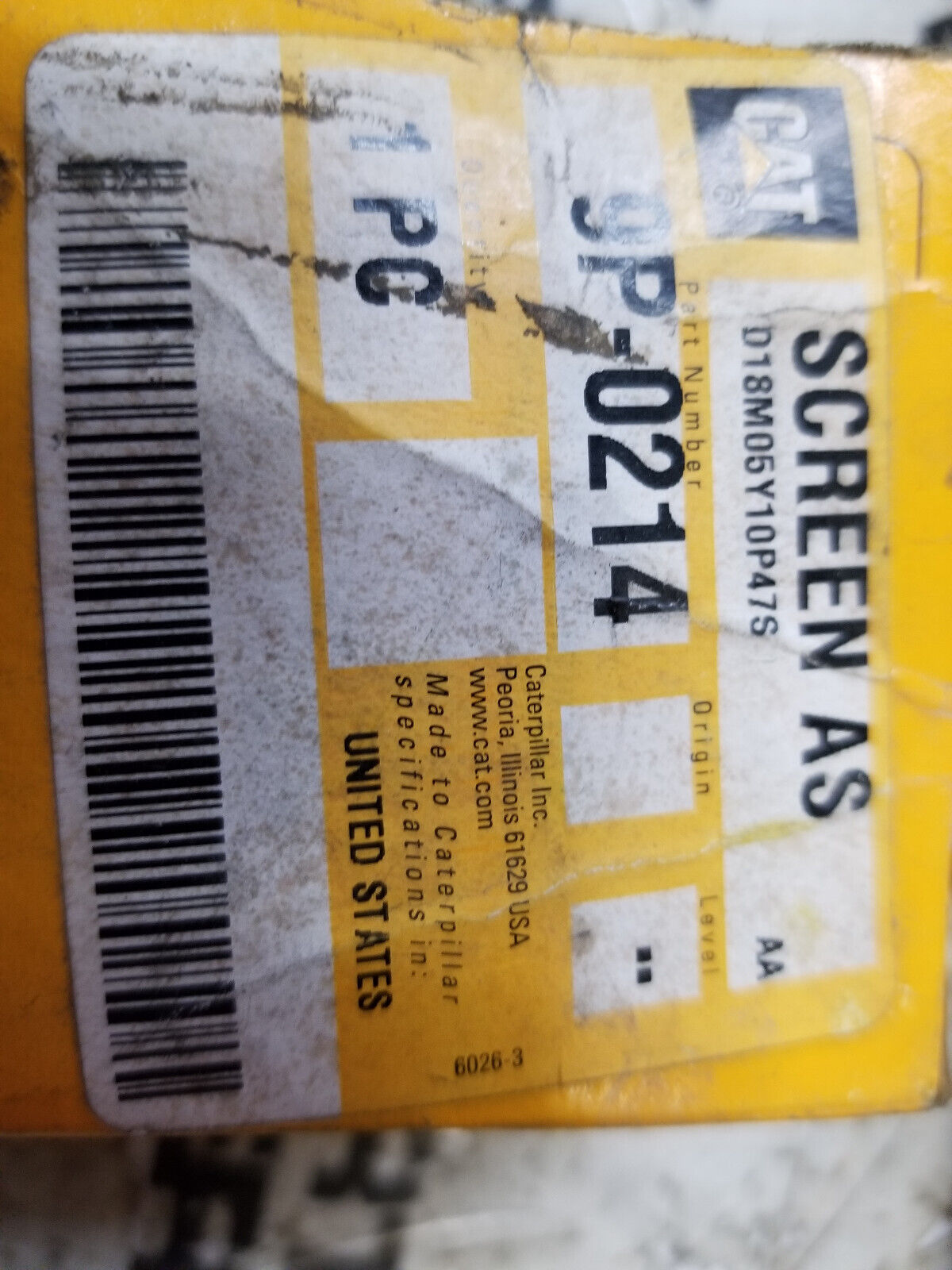 Caterpillar OEM 9P-0214 Suction Screen 10U 11U D10 D11 D6 D7H D8 D8N D8R D8T