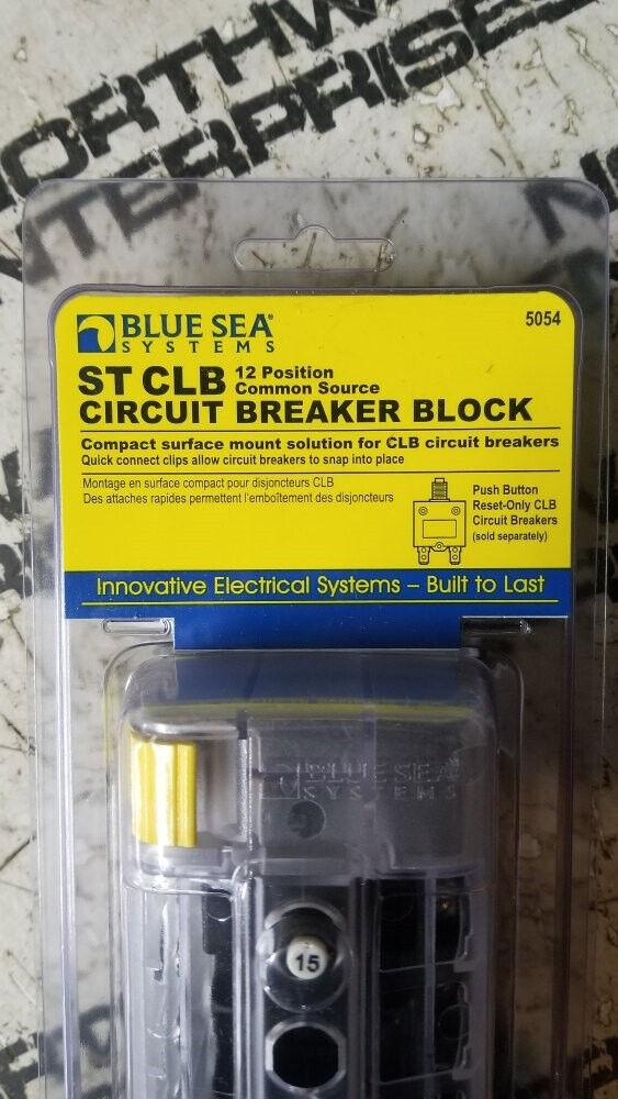 BLUE SEA 5054 ST CLB CIRCUIT BREAKER BLOCK - 12 POSITION W/NEGATIVE BUS