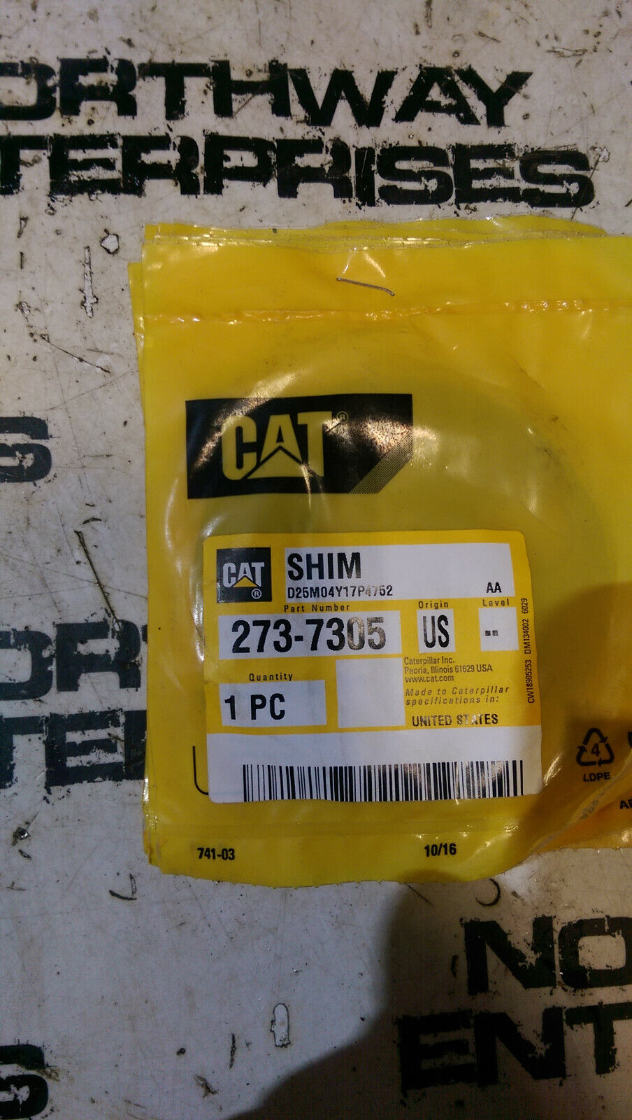 CAT 273-7305 Caterpillar Shim 2737305