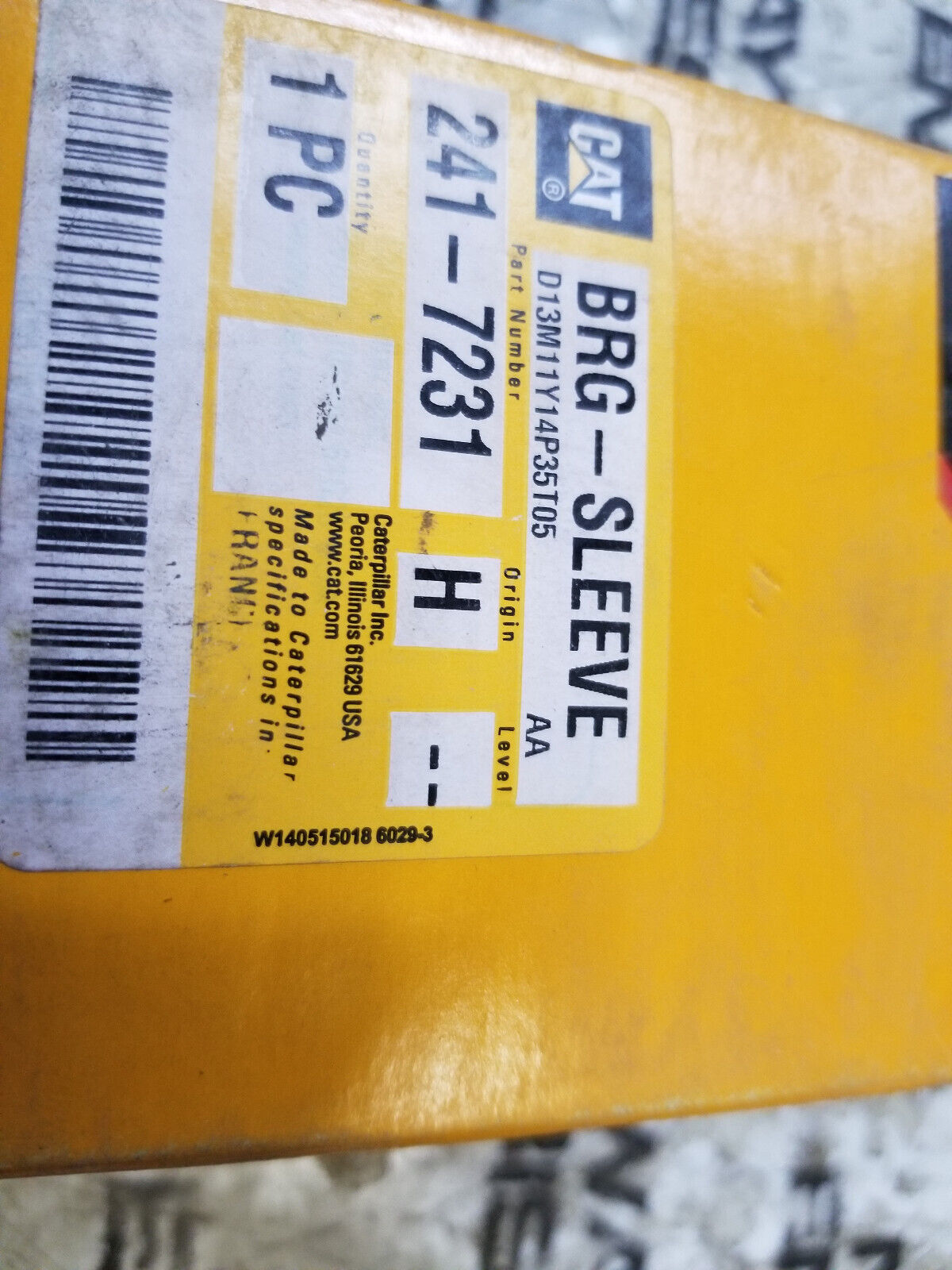 2417231 CATERPILLAR 241-7231: 85.16mm Outside Diameter Sleeve Bearing