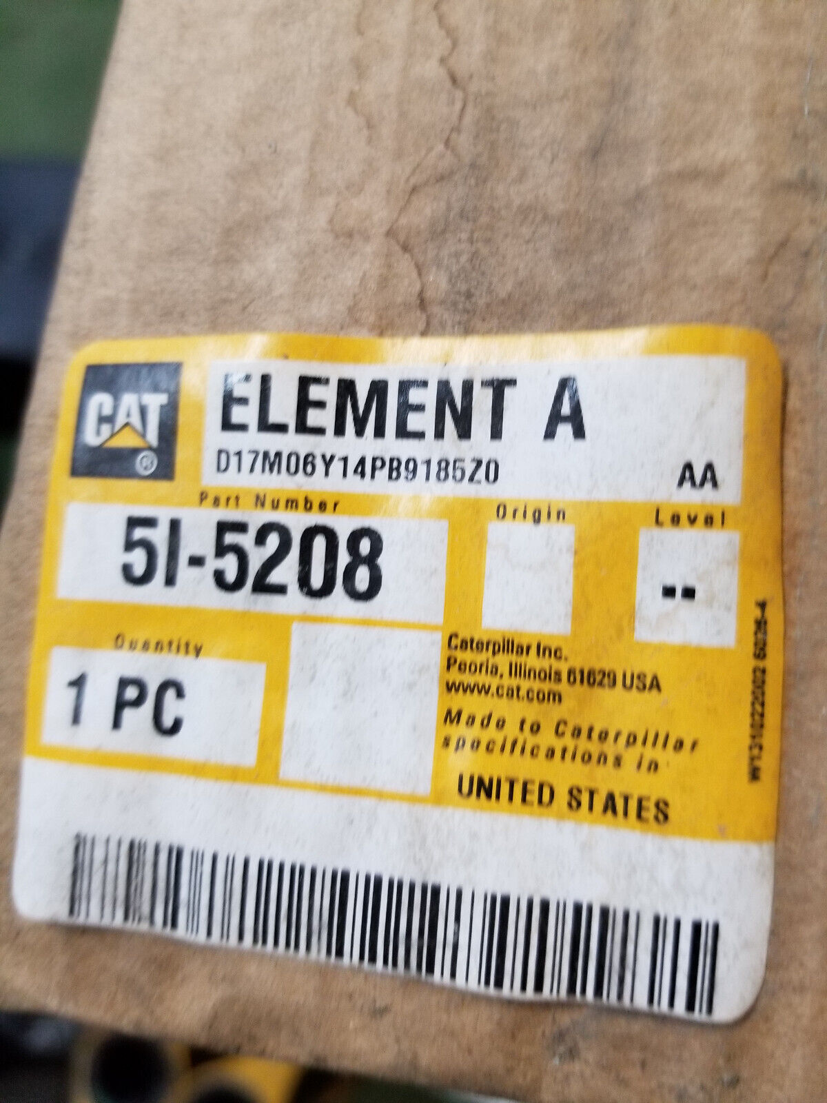 5I-5208 CATERPILLAR FILTER 5I5208