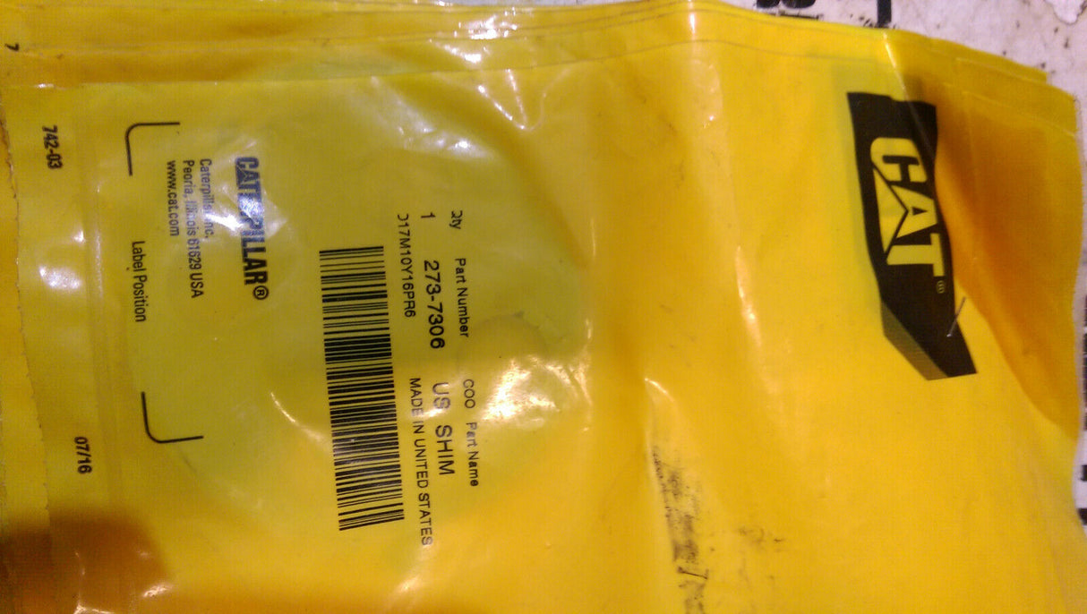 CATERPILLAR 2737306 CAT Shim 273-7306