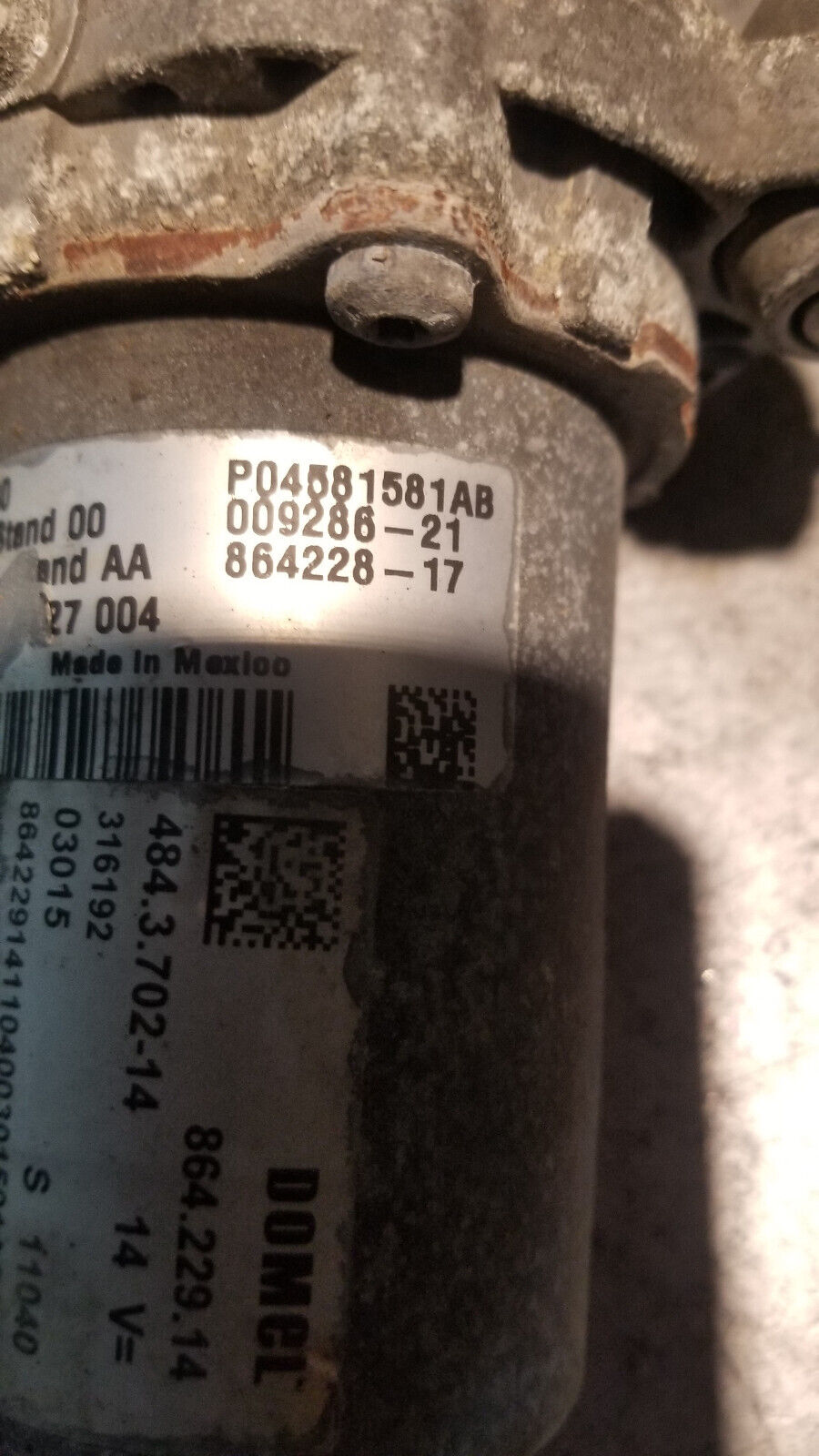 2011-2018 Dodge Ram 1500 Brake Booster Air Pump OEM P04581581AB