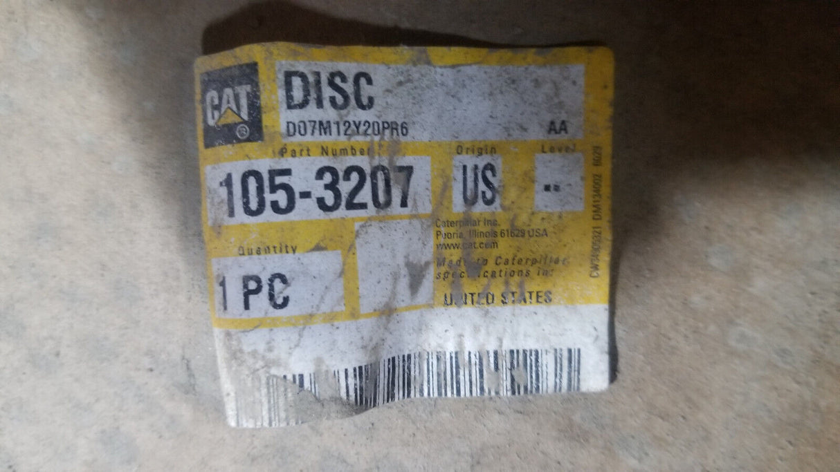 105-3207  CAT 19.05mm Thick Brake Disc 1053207