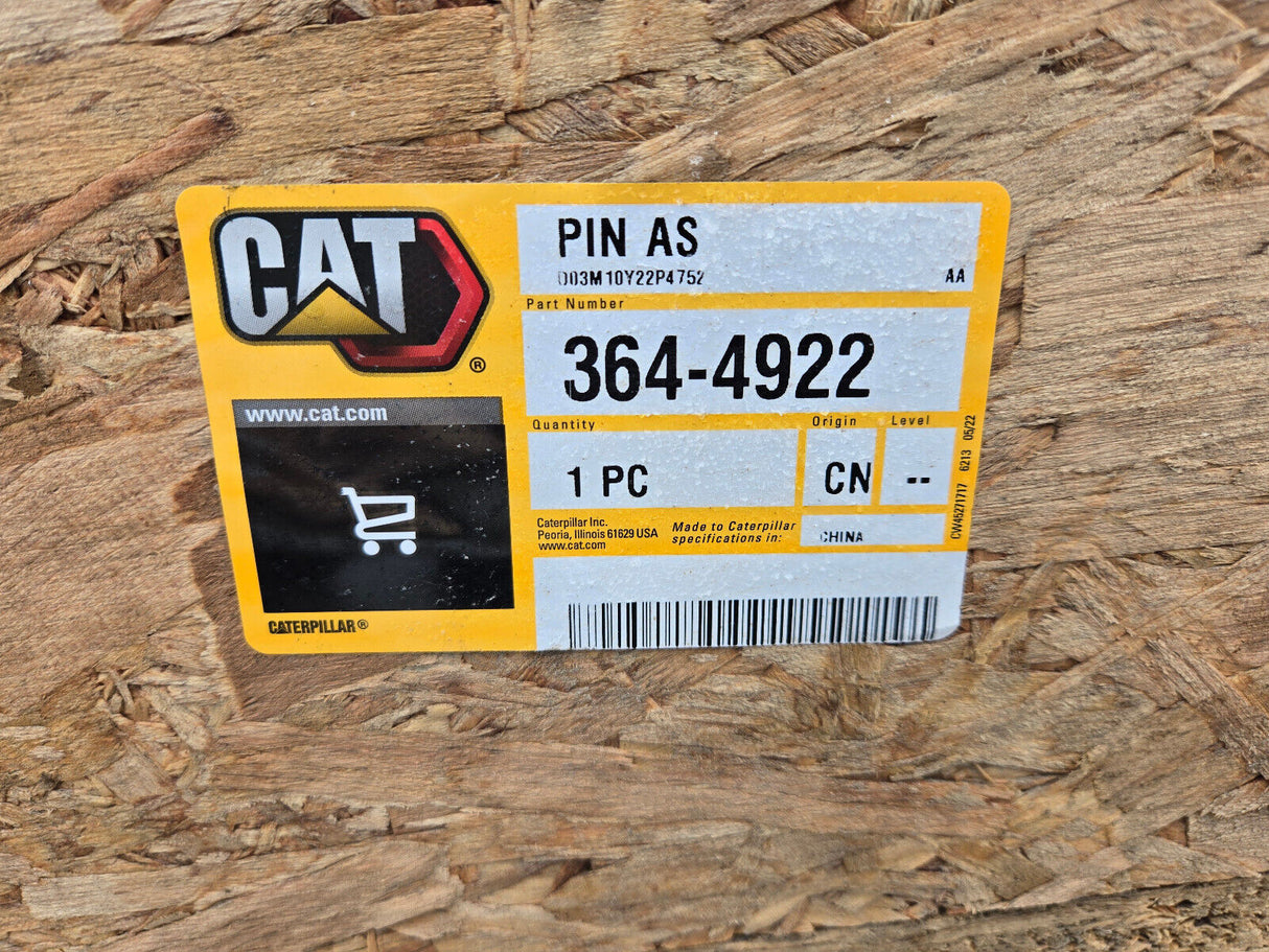 Caterpillar 364-4922 CAT Machine Steel Linkage Pin, Supports Rotational Movement