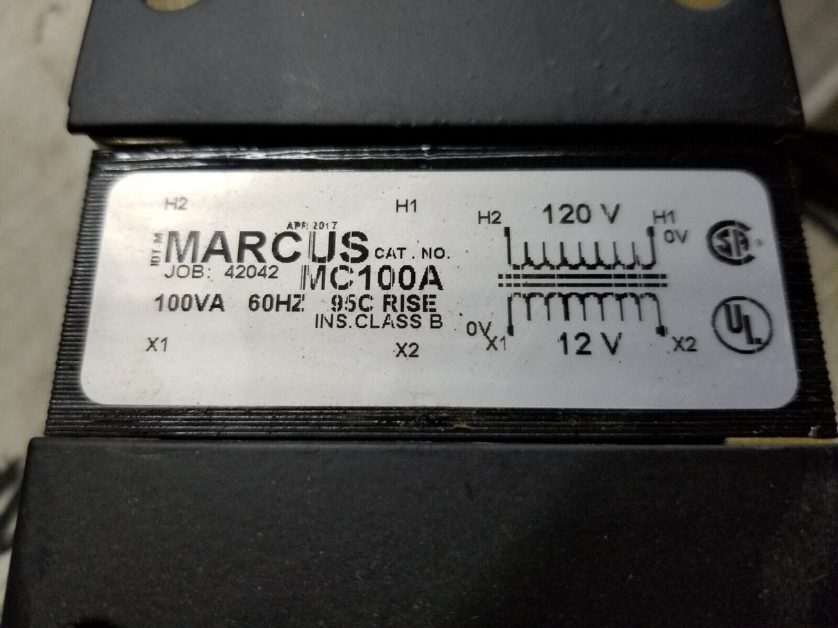 MARCUS TRANSFORMER 100VA 120/12V 60HZ MC100A
