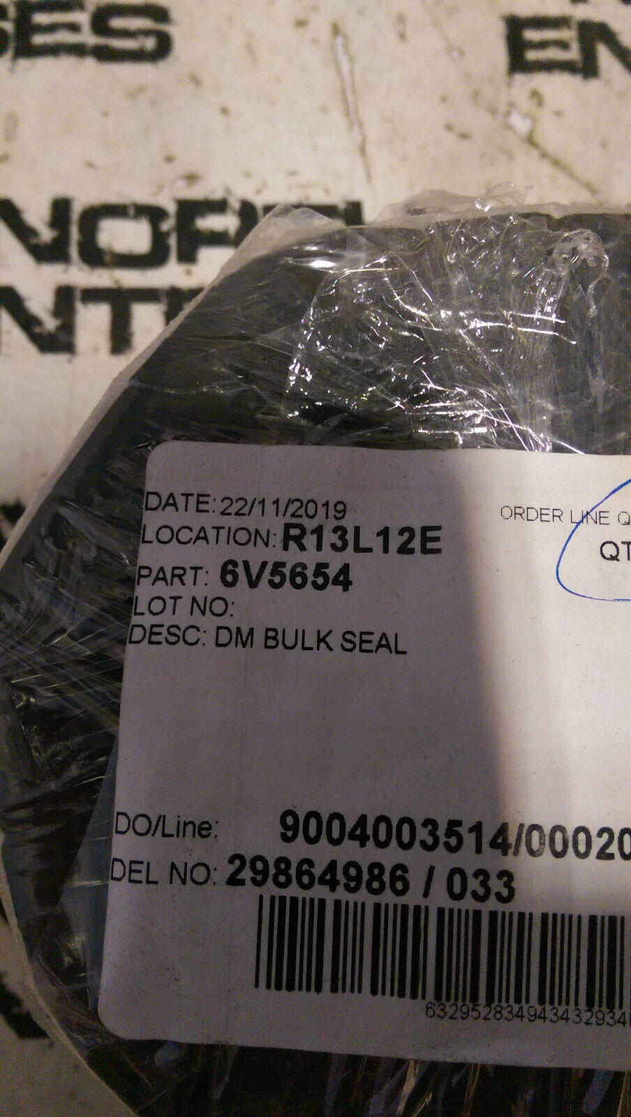 6V5654 CATERPILLAR BULK SEAL