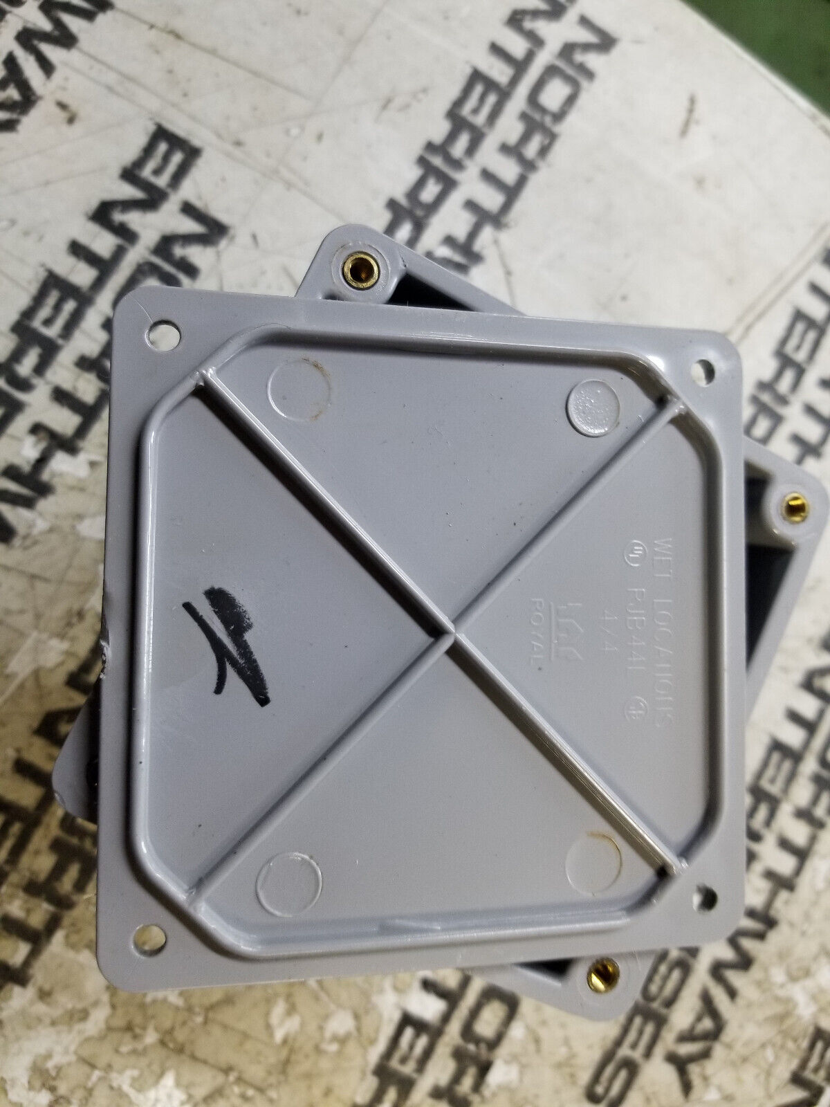 ROYAL RJB44L - Fiberglass Screwcover Junction Box 4x4x4 Enclosure