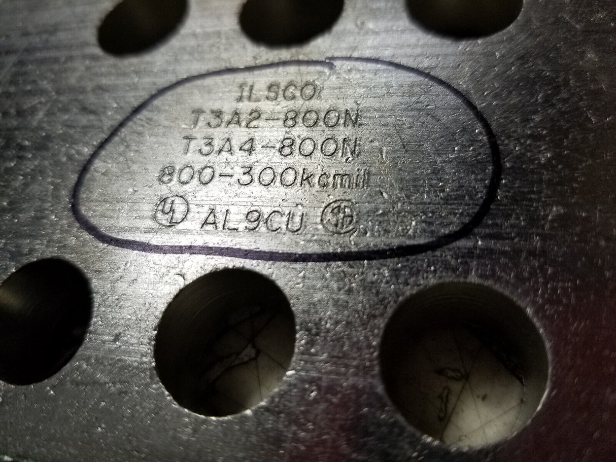 ILSCO T3A4-800N Terminal Lug Conductor Range 800-300