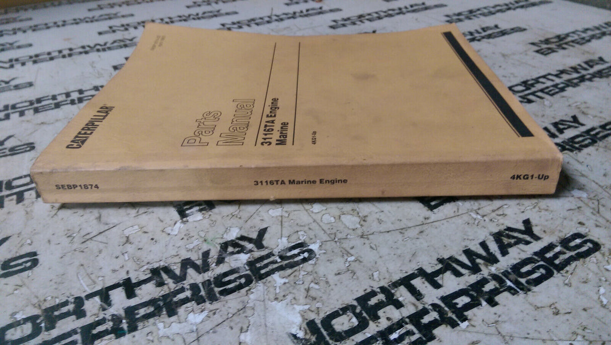 Caterpillar 3116TA Engine Marine Parts Manual 4KG1-Up SEBP1874-02
